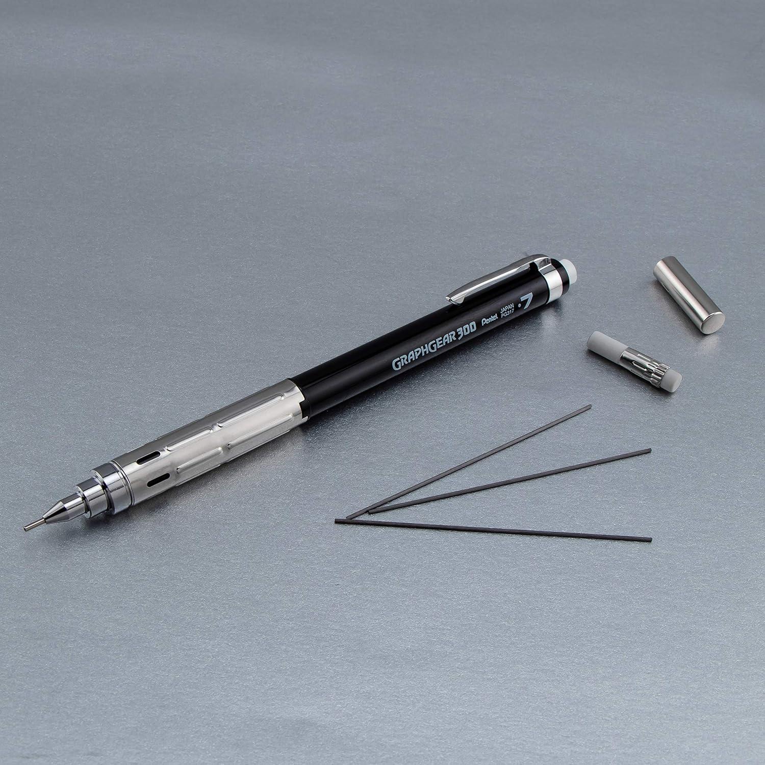 image:imagePentel GraphGear 300 Mechanical Pencil 03mm Extrafine line Orange Barrel Box of 12 PG313TFBlack