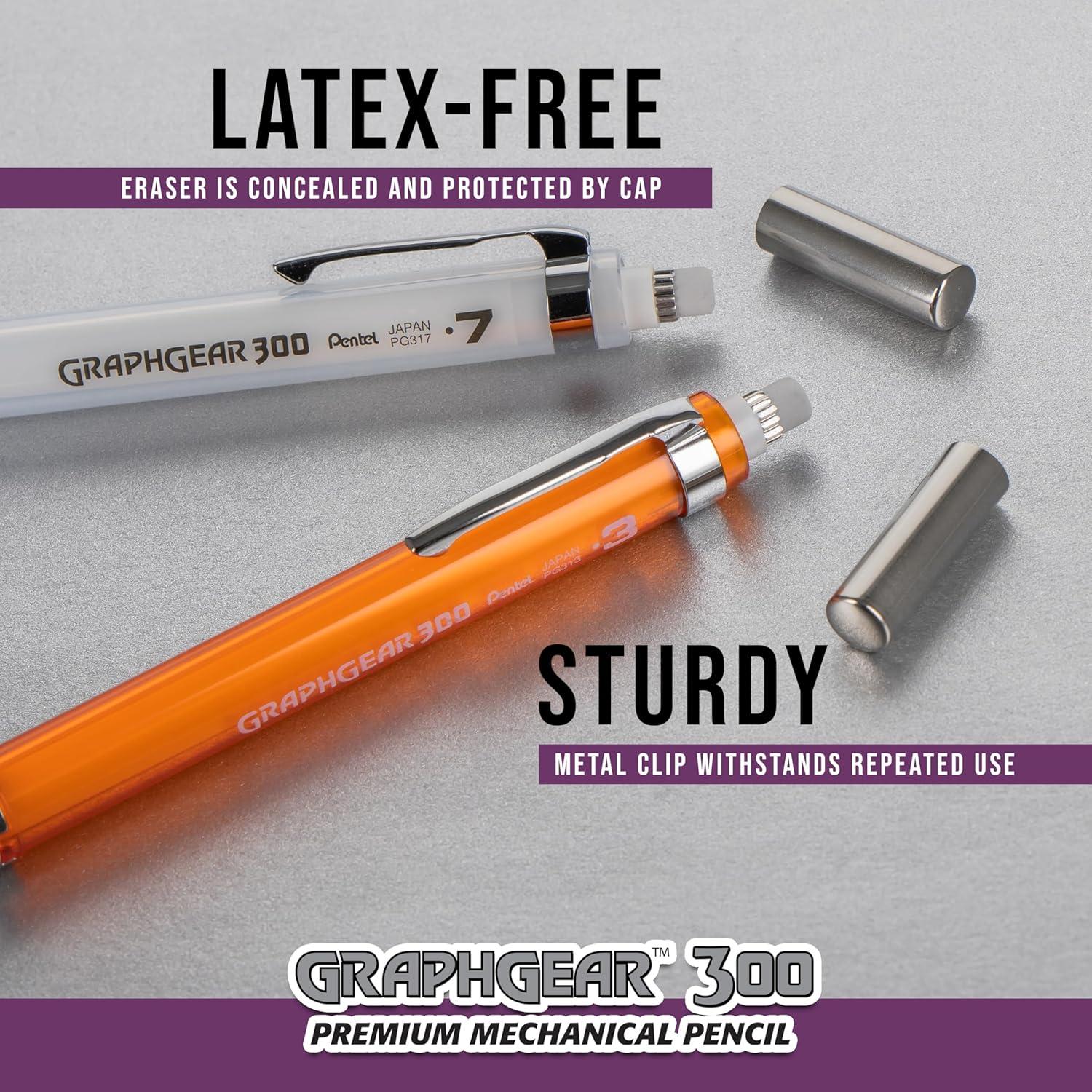 image:imagePentel GraphGear 300 Mechanical Pencil 03mm Extrafine line Orange Barrel Box of 12 PG313TFOrange