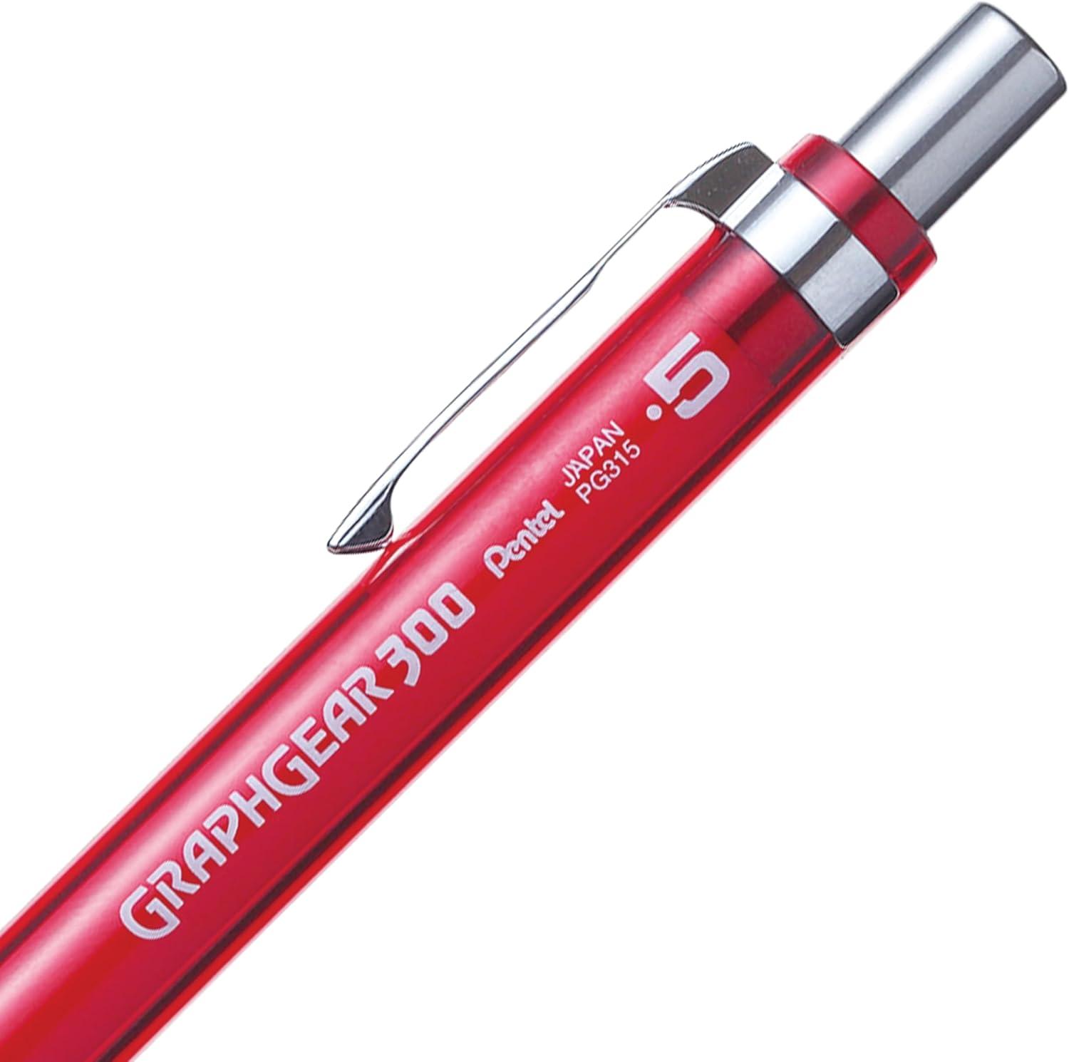 image:imagePentel GraphGear 300 Mechanical Pencil 03mm Extrafine line Orange Barrel Box of 12 PG313TFRed