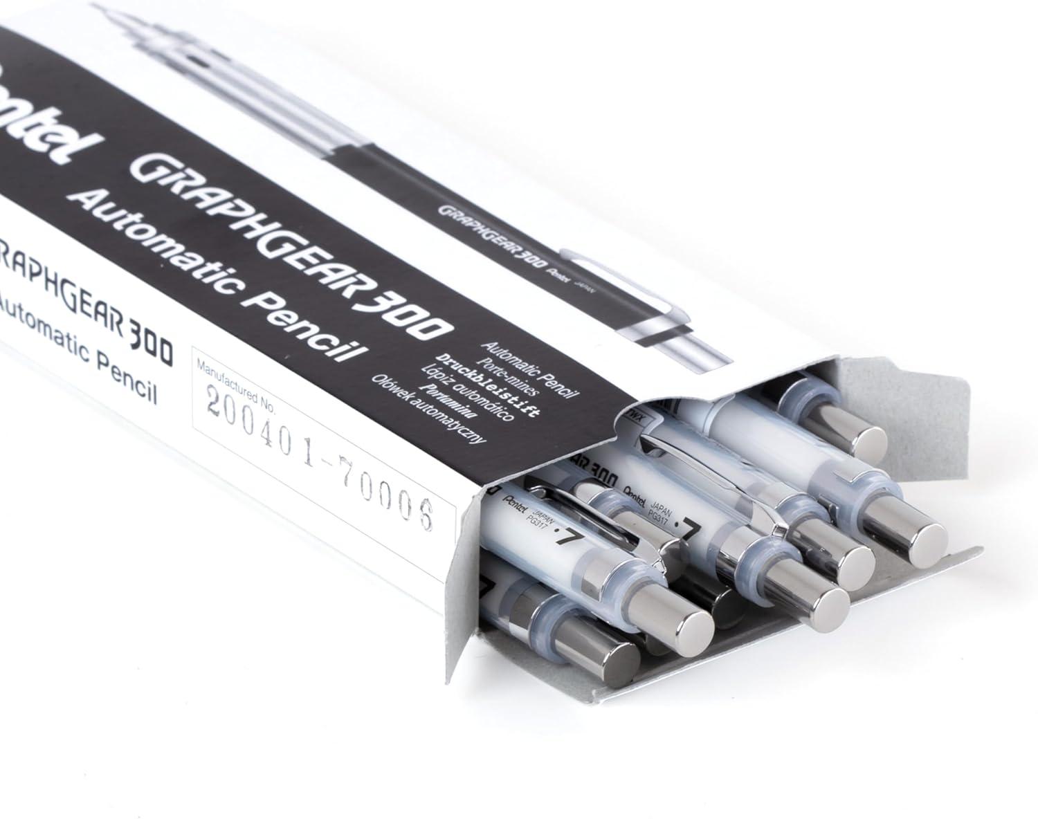 image:imagePentel GraphGear 300 Mechanical Pencil 03mm Extrafine line Orange Barrel Box of 12 PG313TFWhite