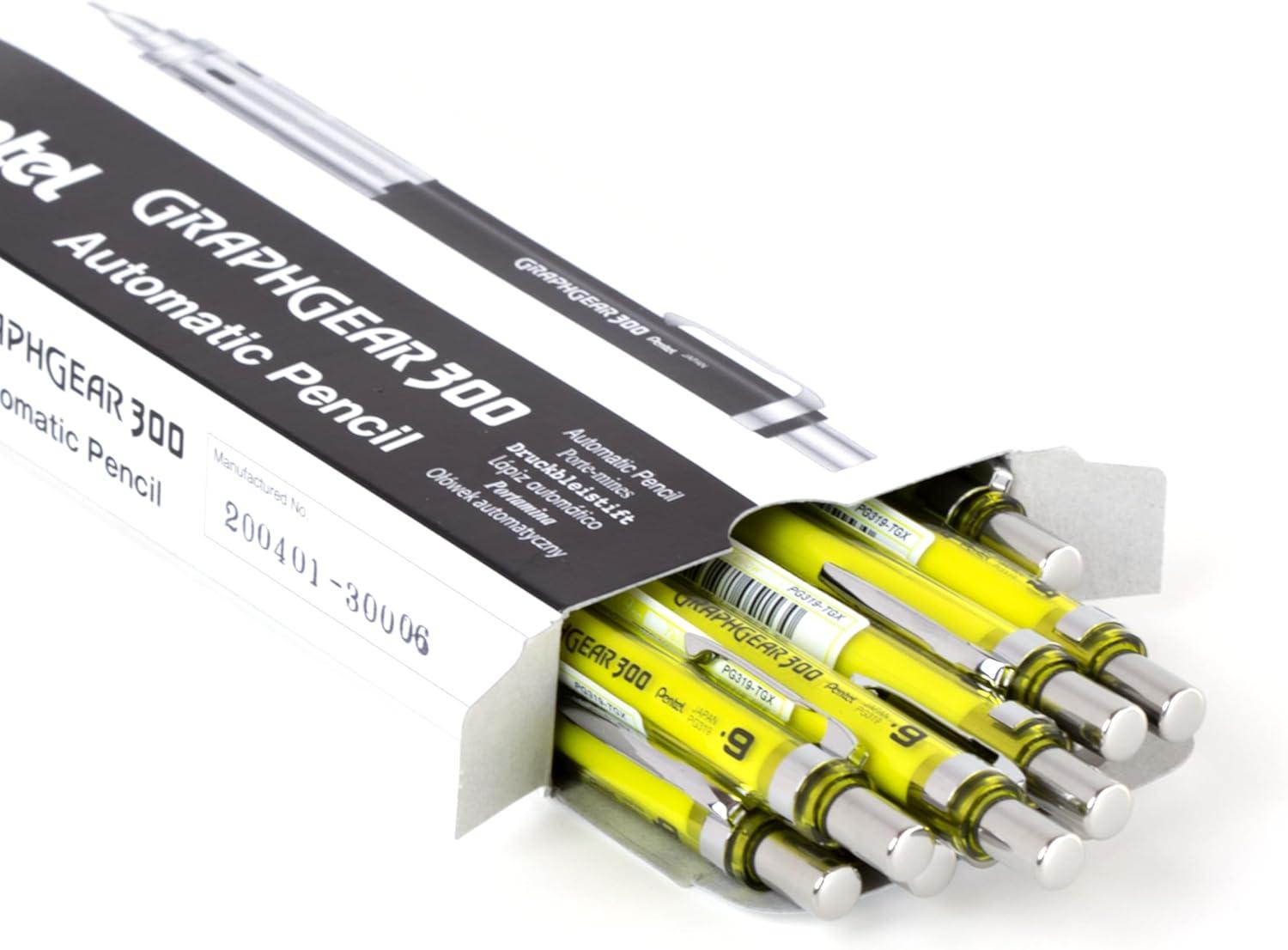 image:imagePentel GraphGear 300 Mechanical Pencil 03mm Extrafine line Orange Barrel Box of 12 PG313TFYellow