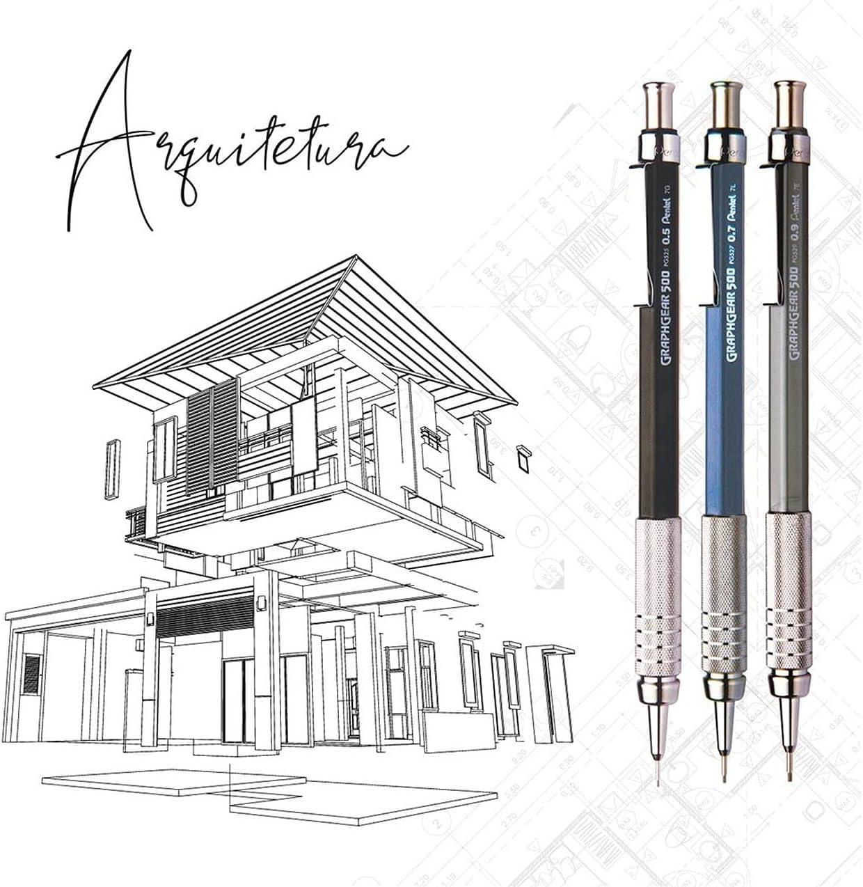 image:imagePentel GraphGear 500 Mechanical Drafting Pencil 05mm Fine Line Black Barrel PG525A05 mm