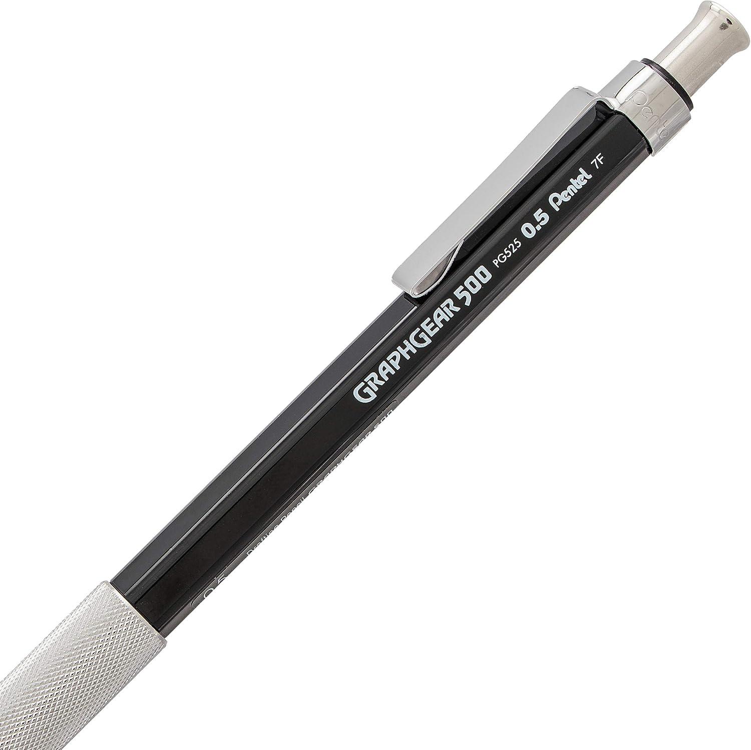 image:imagePentel GraphGear 500 Mechanical Drafting Pencil 05mm Fine Line Refill Lead and Mini Eraser PG525LEBP
