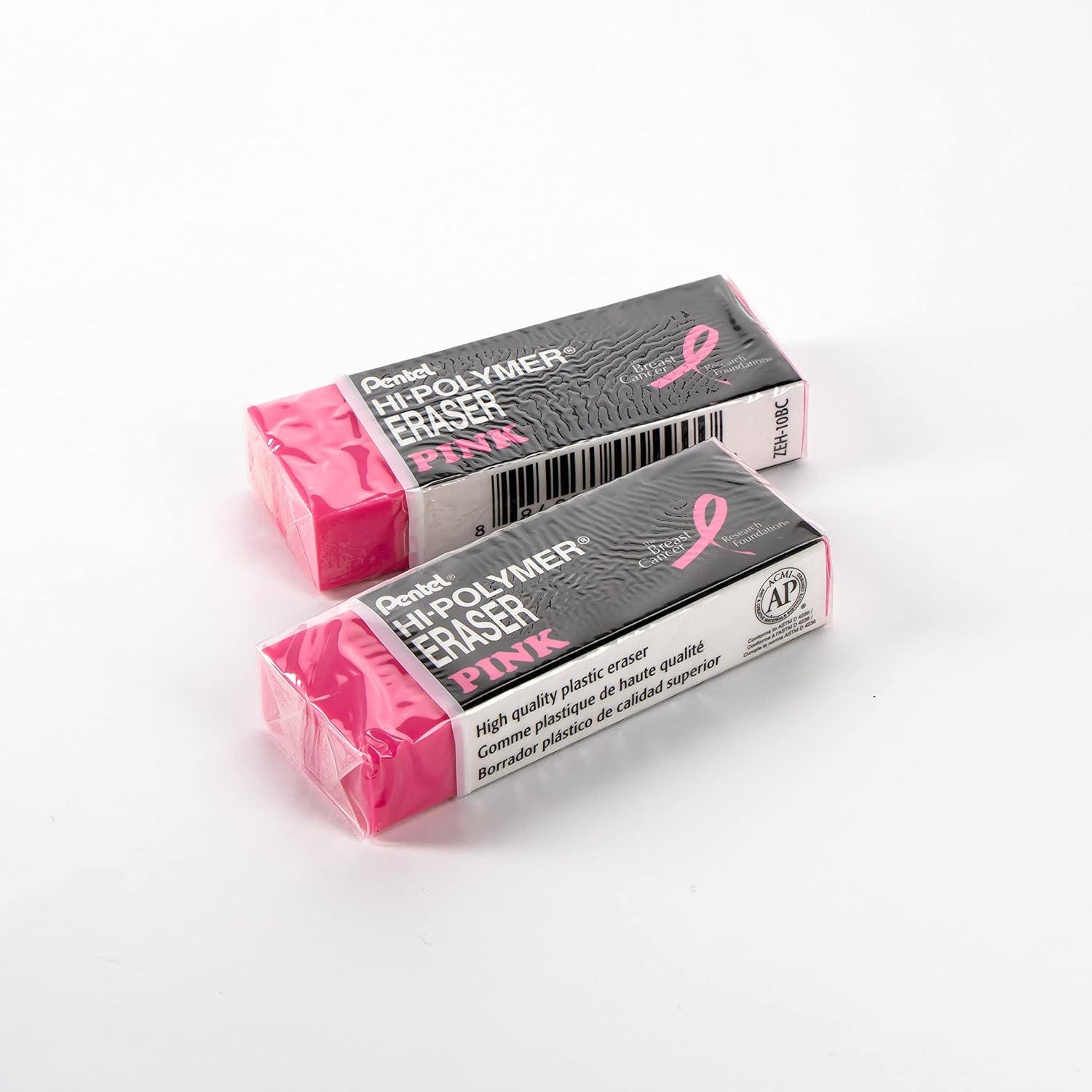 image:imagePentel HiPolymer Block Eraser Large White Pack of 4 ZEH10BP4Pink
