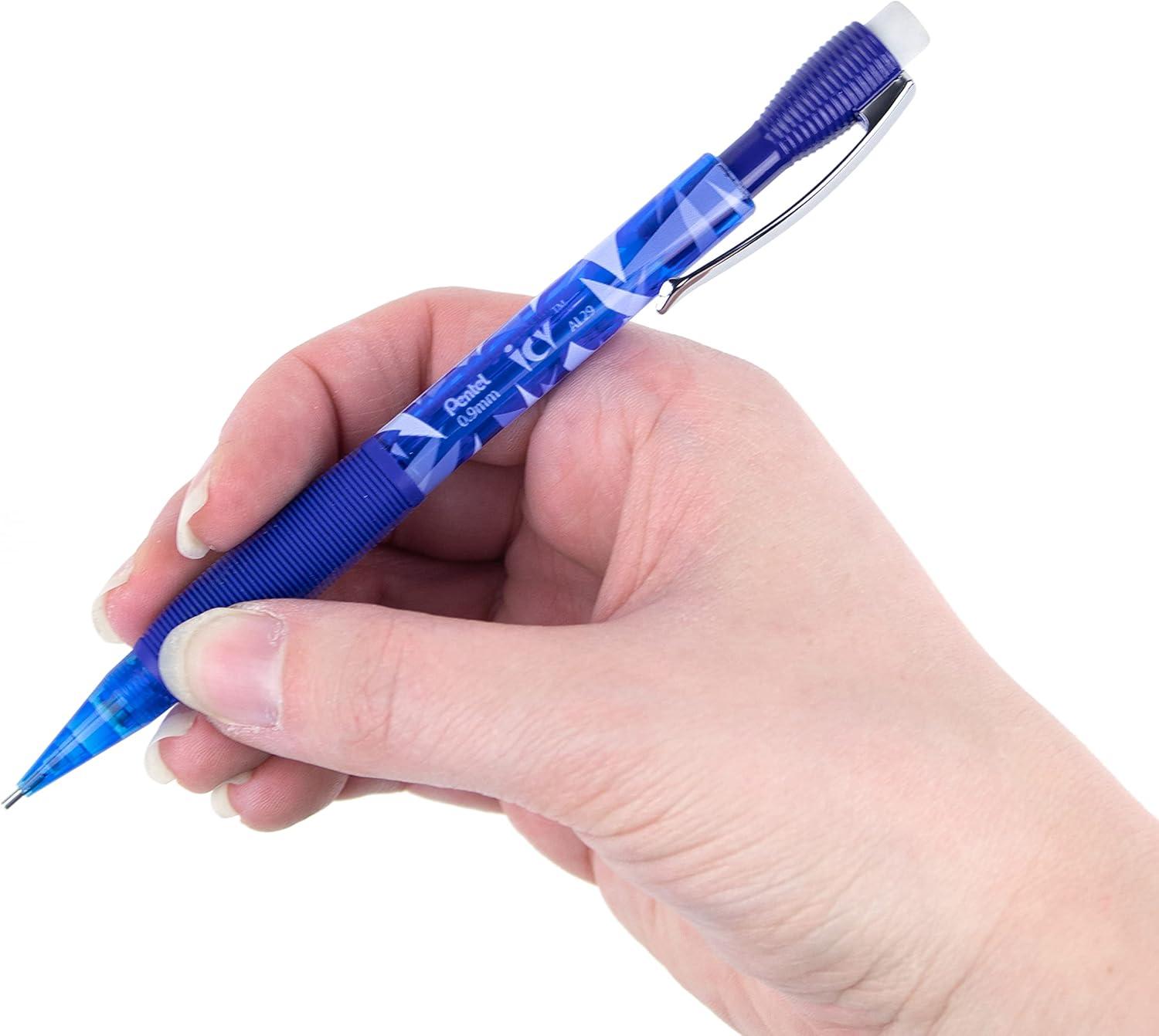 image:imagePentel ICY Mechanical Pencil 09mm Tinted Blue Barrel 12 pack AL29TC