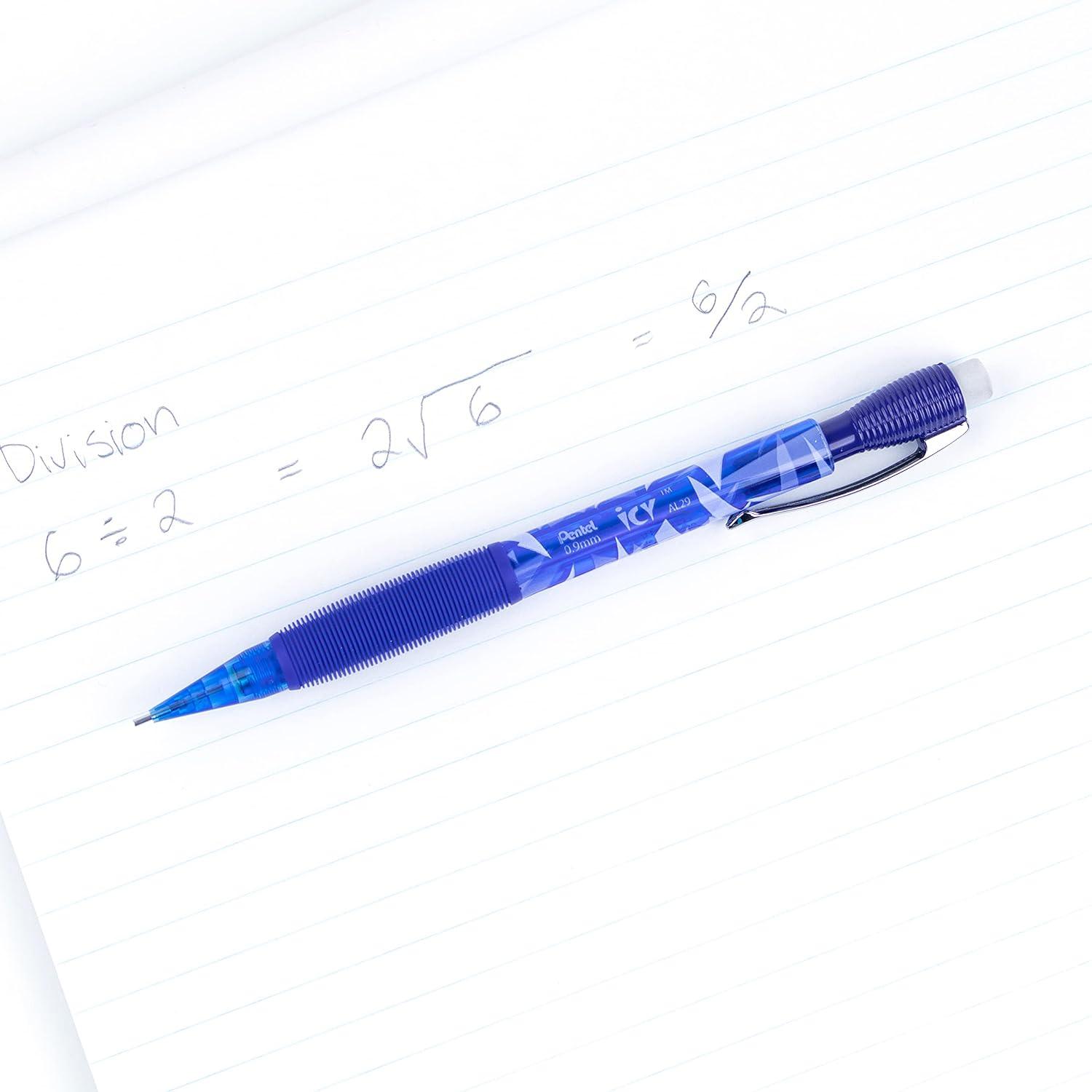 image:imagePentel ICY Mechanical Pencil 09mm Tinted Blue Barrel 12 pack AL29TC