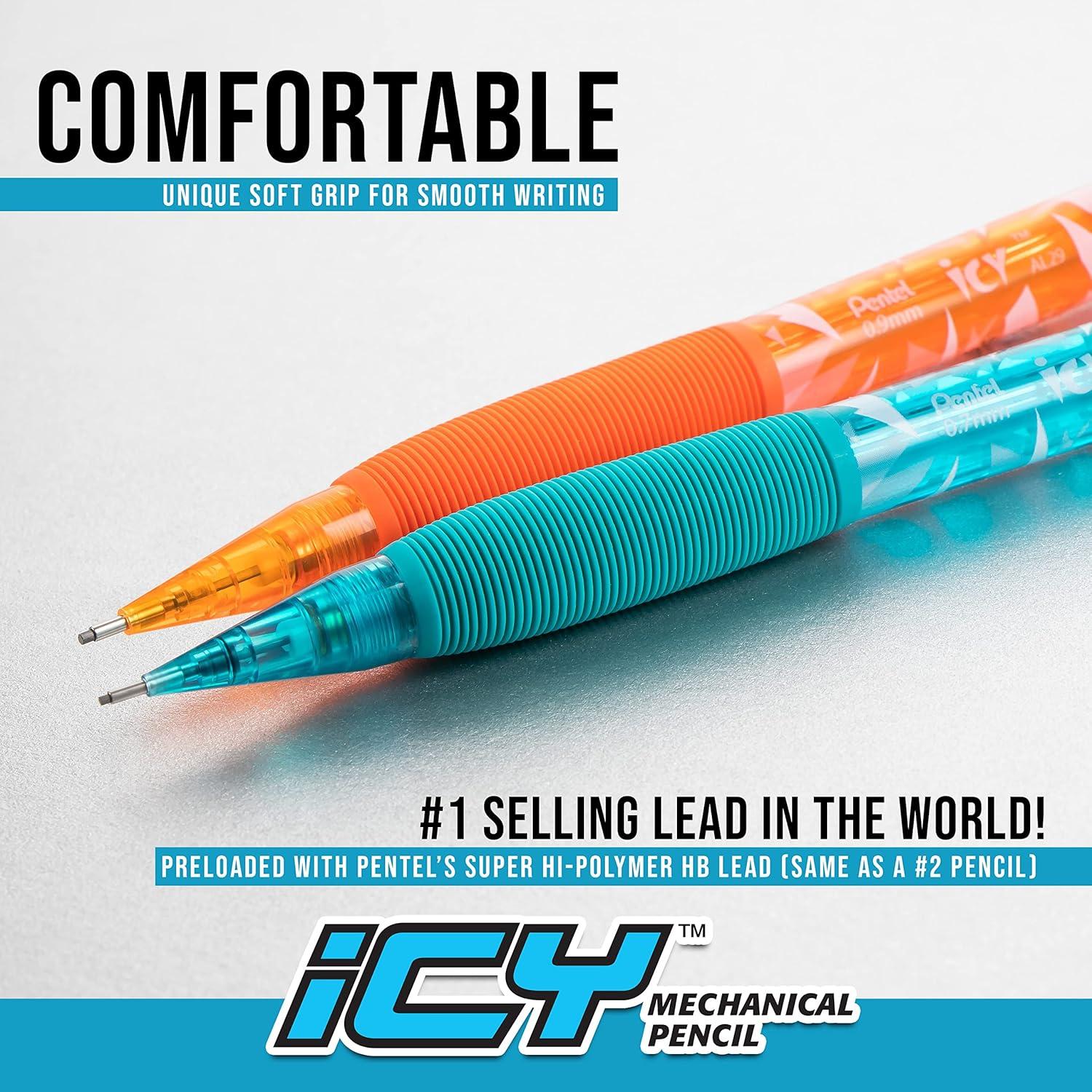 image:imagePentel ICY Mechanical Pencil 09mm Tinted Lime Green Barrel 12 pack AL29TK