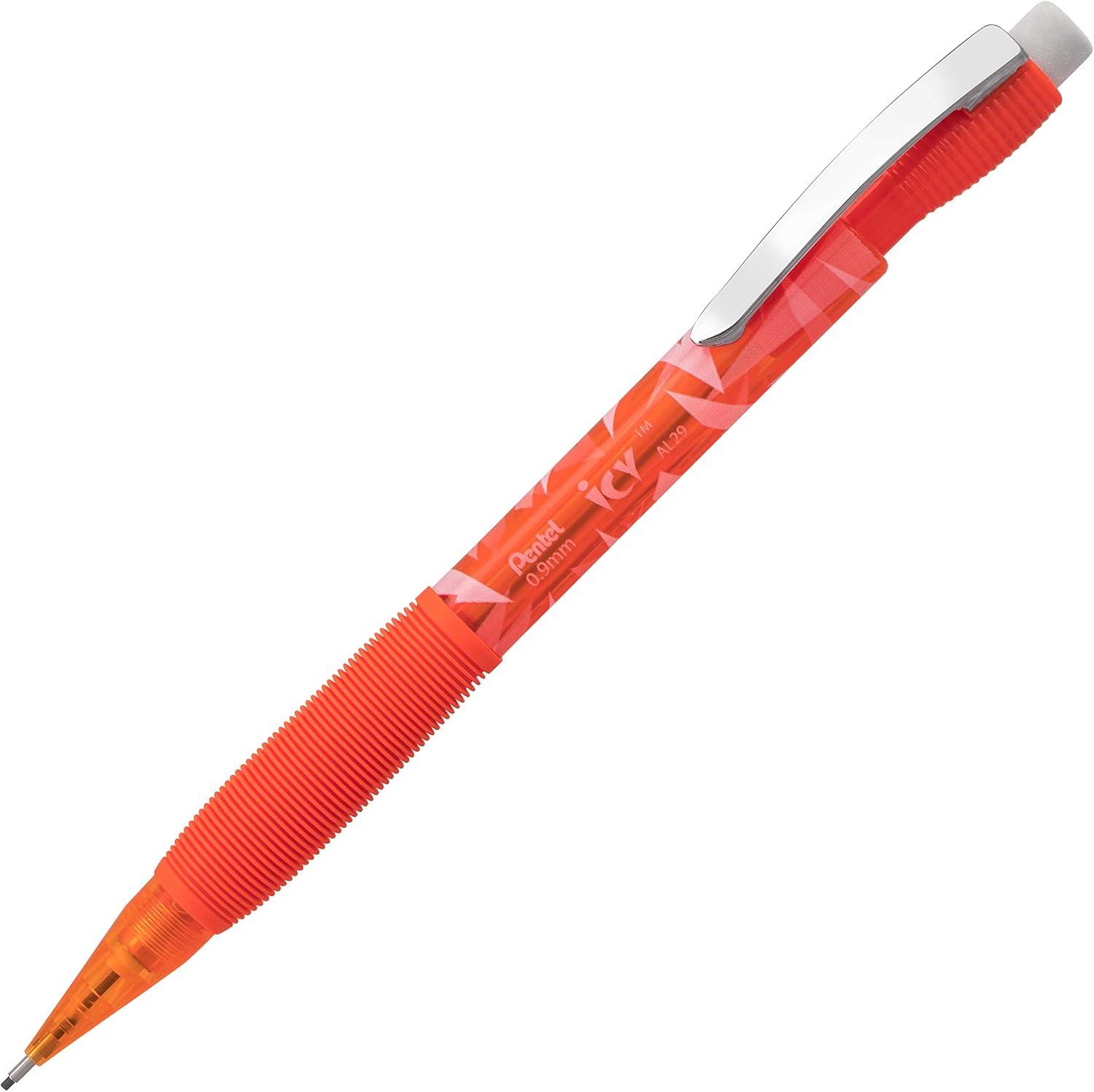 image:imagePentel ICY Mechanical Pencil 09mm Tinted Orange Barrel 12 pack AL29TF