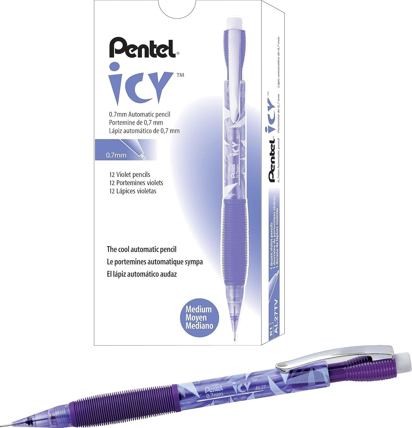 image:imagePentel Icy Automatic Pencil 07mm Violet Barrel Box of 12 AL27TV 07 mm