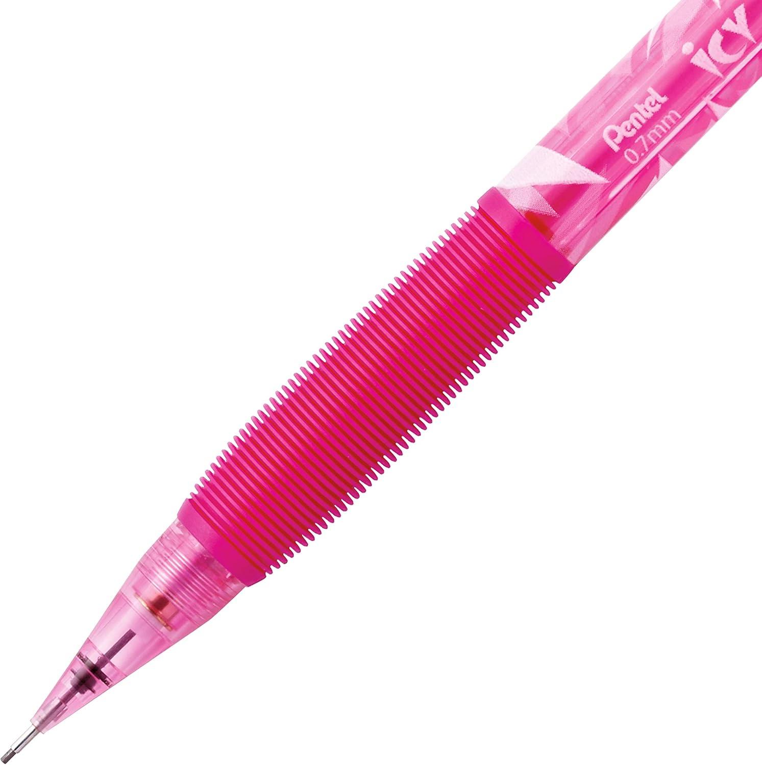 image:imagePentel Icy Mechanical Pencil 07mm Tinted Pink Barrel Box of 12 AL27TP