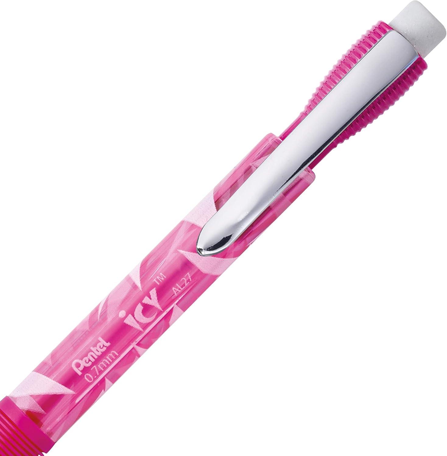 image:imagePentel Icy Mechanical Pencil 07mm Tinted Pink Barrel Box of 12 AL27TP