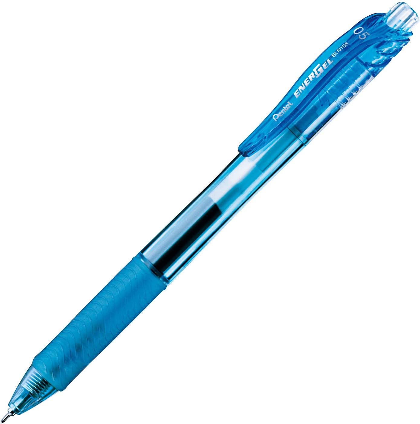 image:imagePentel Knock Gel Ballpoint Pen Energel X 05mm Needle Tip Black Ink BLN105Ablack