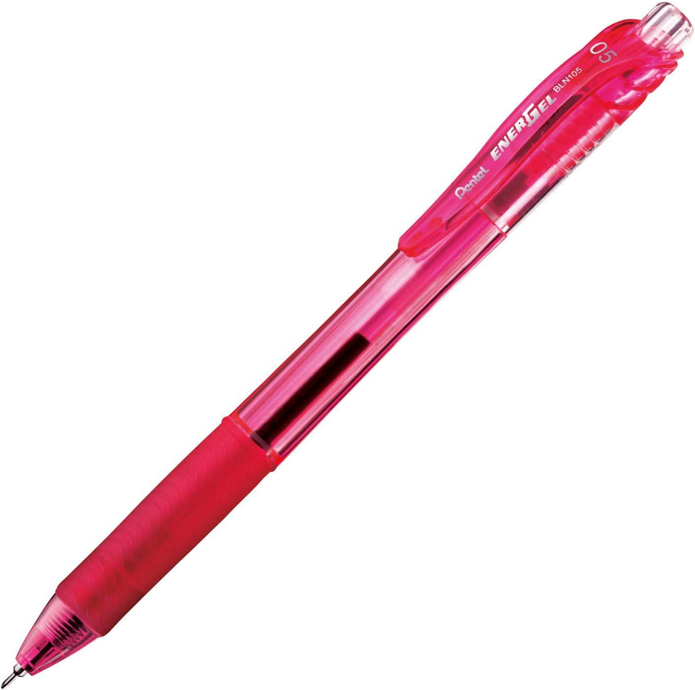 image:imagePentel Knock Gel Ballpoint Pen Energel X 05mm Needle Tip Black Ink BLN105Ablack