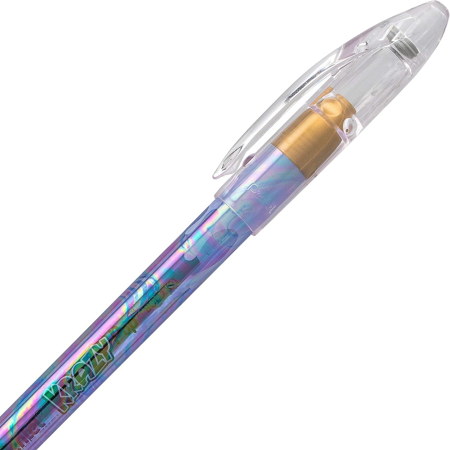image:imagePentel Krazy POP Beauty Beauty Iridescent Gel Pen 10mm Bold Line Blue amp Gold Ink Box of 12 K91DXC