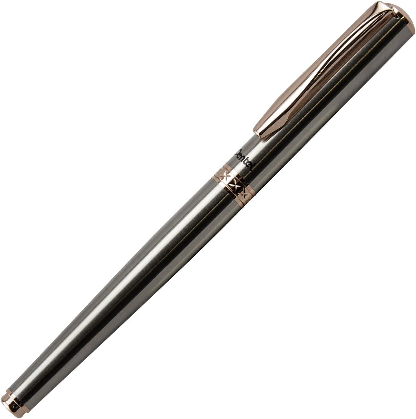 image:imagePentel Libretto Roller Gel Pen Rose Gold Black Ink with Gift Box Pen 07mm 1 Pack K600PGA