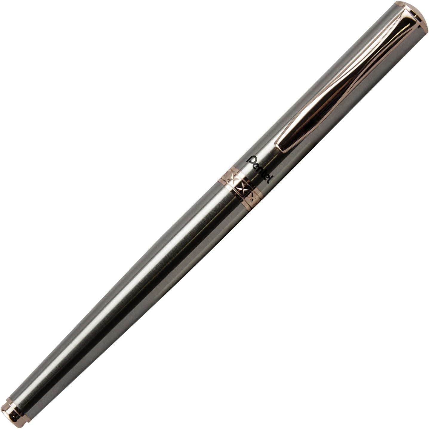 image:imagePentel Libretto Roller Gel Pen Rose Gold Black Ink with Gift Box Pen 07mm 1 Pack K600PGA