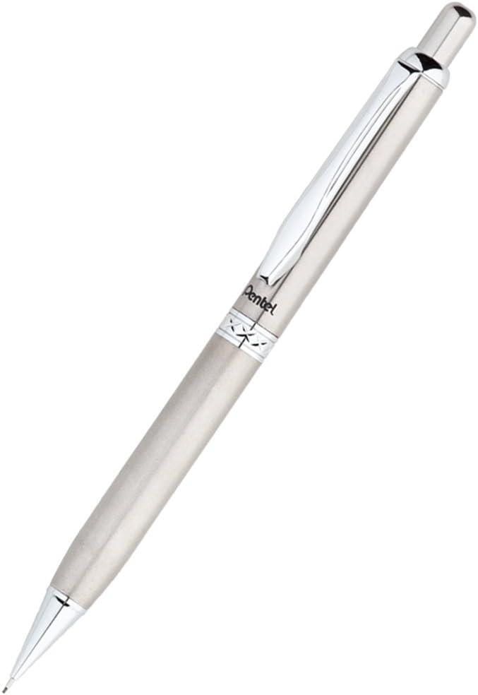 image:imagePentel Libretto Roller Gel Pen and Pencil Set with Gift Box Pen 07mm and Pencil 05mm Silver Barrels K6A8ZABlack