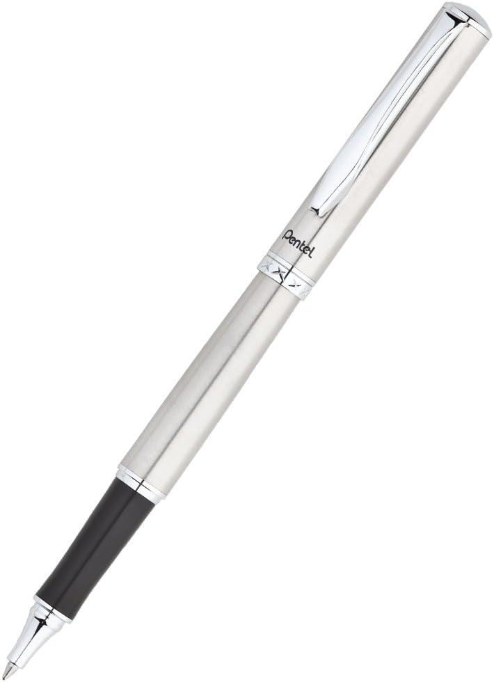 image:imagePentel Libretto Roller Gel Pen and Pencil Set with Gift Box Pen 07mm and Pencil 05mm Silver Barrels K6A8ZABlack