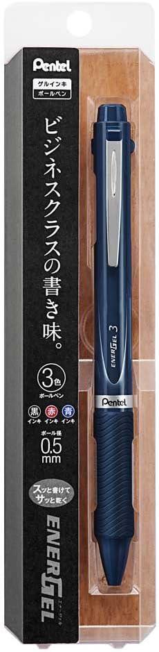 image:imagePentel MultiColor Gel Ballpoint Pen BlackRedBlue XBLC35Ablue dark