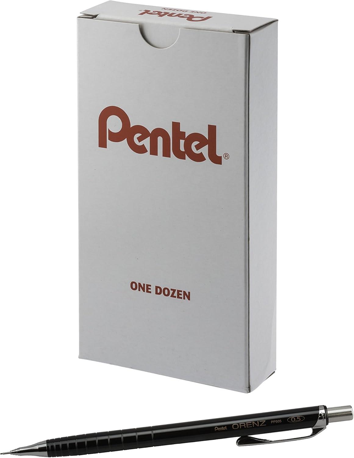 image:imagePentel Orenz Mechanical Pencil 03Mm Extra Fine Line Red Barrel Box of 12 PP503BBlack