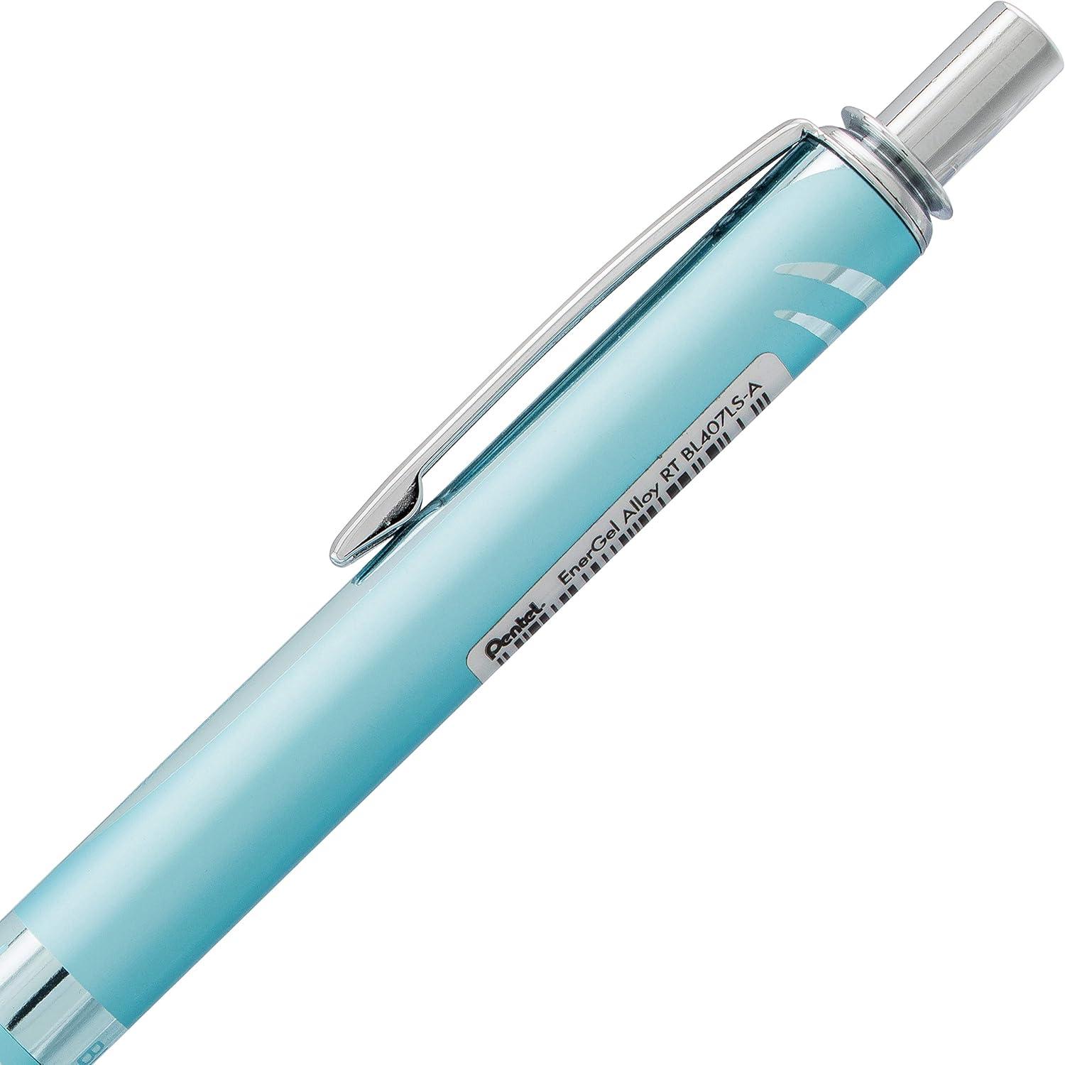 image:imagePentel PINK BCA EnerGel Alloy RT Premium Liquid Gel Pen 07mm Medium Line Pink Barrel Black Ink 1 Pack BL407PBPAAquamarine