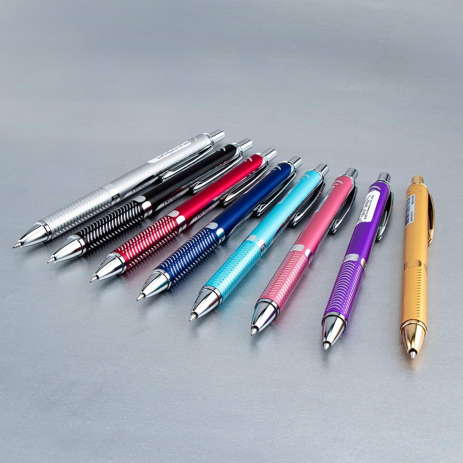image:imagePentel PINK BCA EnerGel Alloy RT Premium Liquid Gel Pen 07mm Medium Line Pink Barrel Black Ink 1 Pack BL407PBPAAquamarine