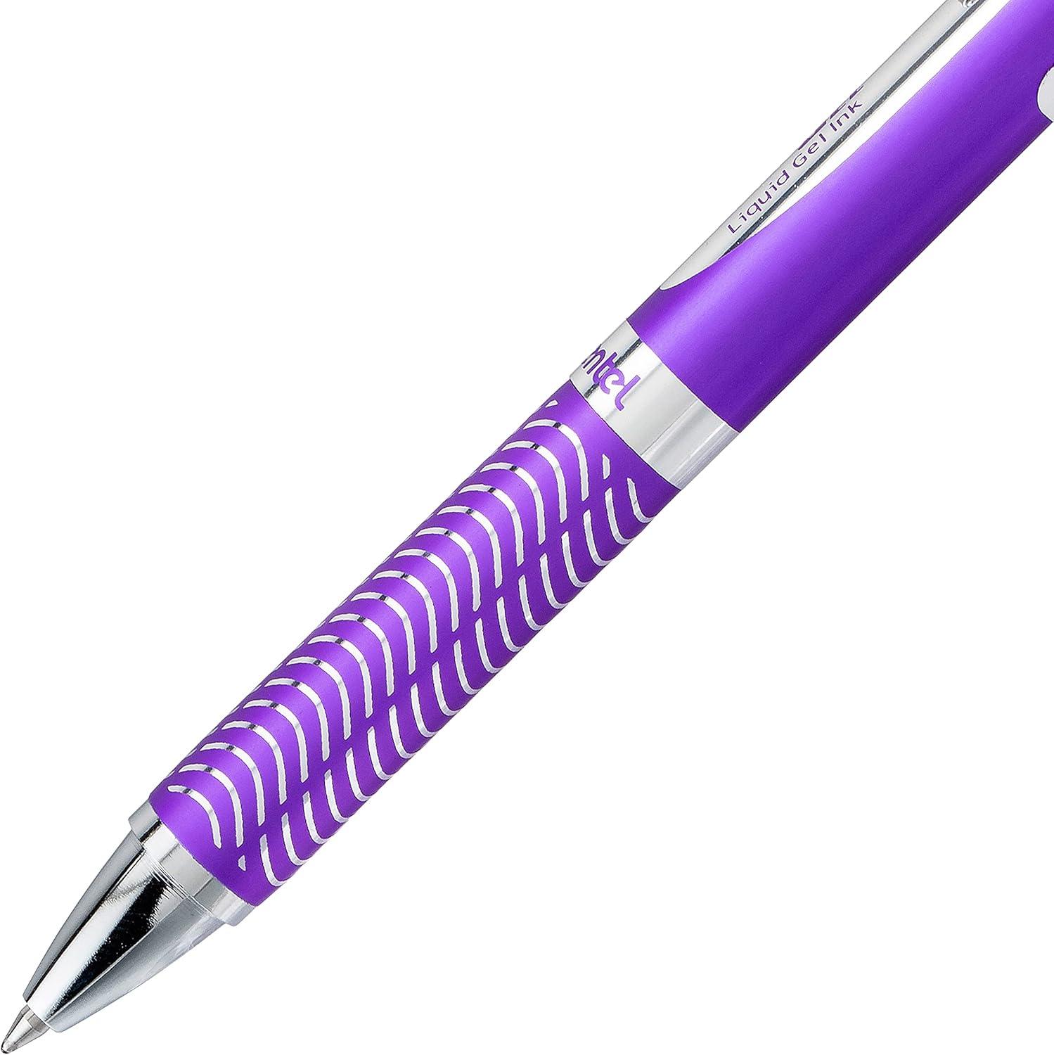 image:imagePentel PINK BCA EnerGel Alloy RT Premium Liquid Gel Pen 07mm Medium Line Pink Barrel Black Ink 1 Pack BL407PBPAViolet