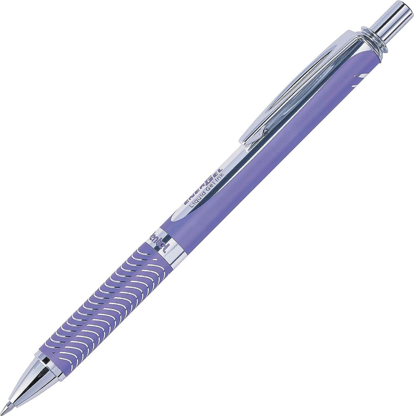 image:imagePentel PINK BCA EnerGel Alloy RT Premium Liquid Gel Pen 07mm Medium Line Pink Barrel Black Ink 1 Pack BL407PBPAVioletViolet Ink