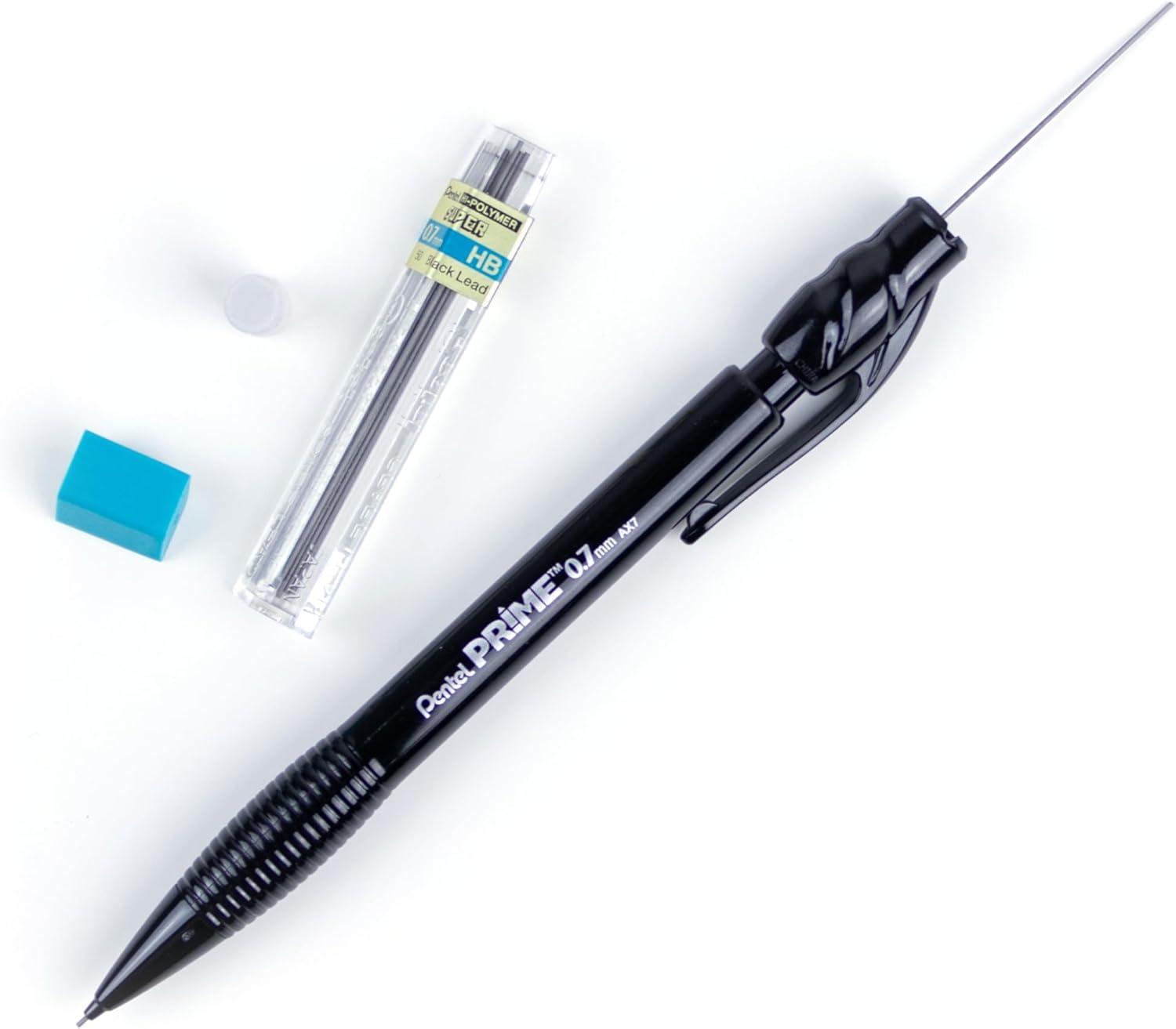 image:imagePentel Prime Mechanical Pencil 07mm Assorted Barrel Colors Pack of 6 AX7BP6MBlack