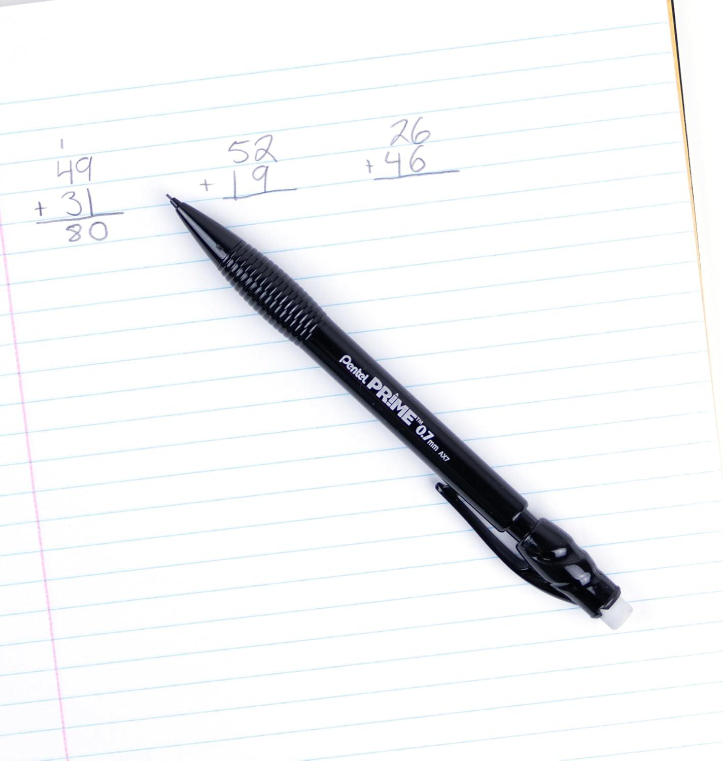 image:imagePentel Prime Mechanical Pencil 07mm Assorted Barrel Colors Pack of 6 AX7BP6MBlack