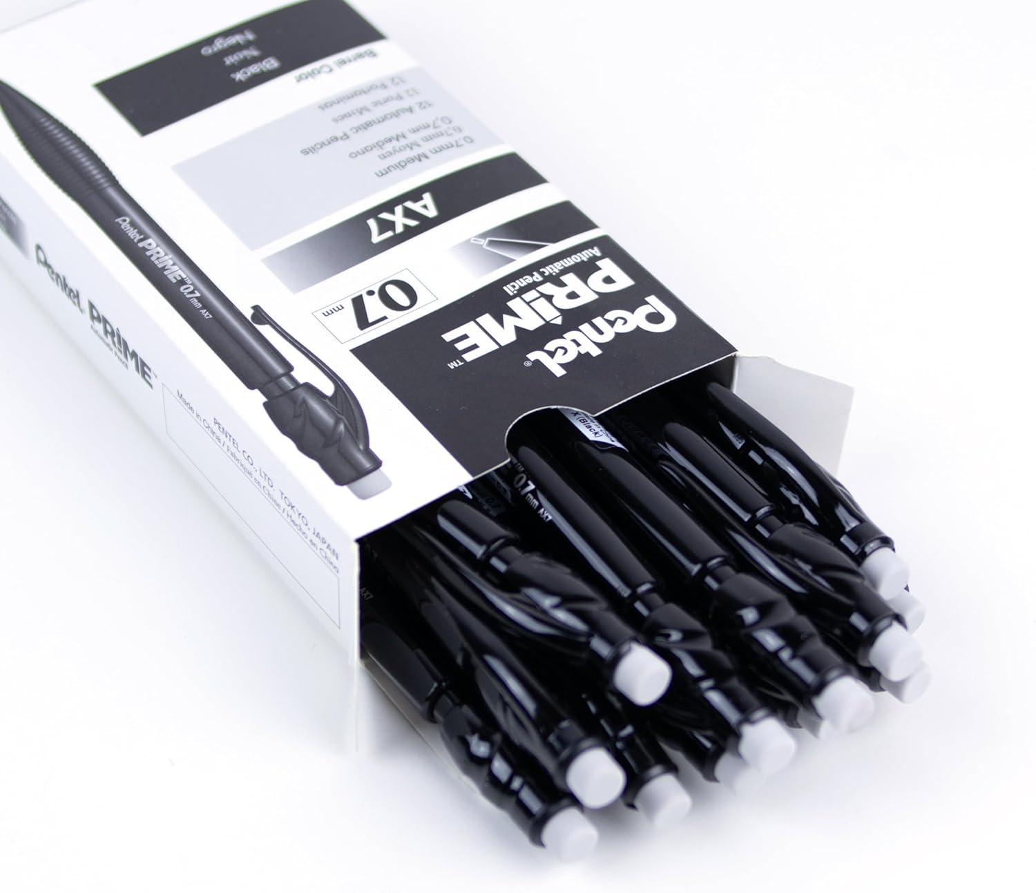 image:imagePentel Prime Mechanical Pencil 07mm Assorted Barrel Colors Pack of 6 AX7BP6MBlack