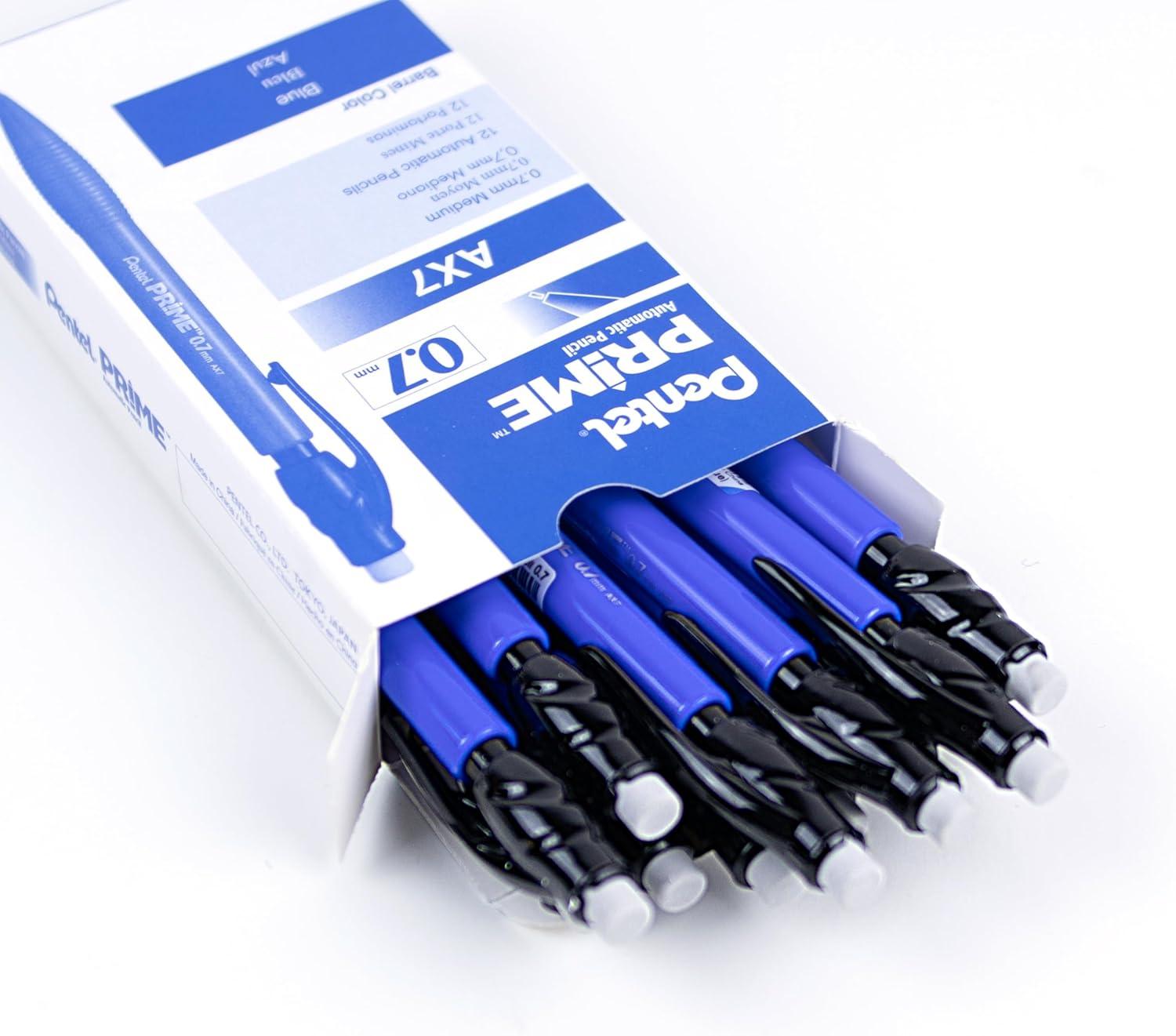 image:imagePentel Prime Mechanical Pencil 07mm Assorted Barrel Colors Pack of 6 AX7BP6MBlue