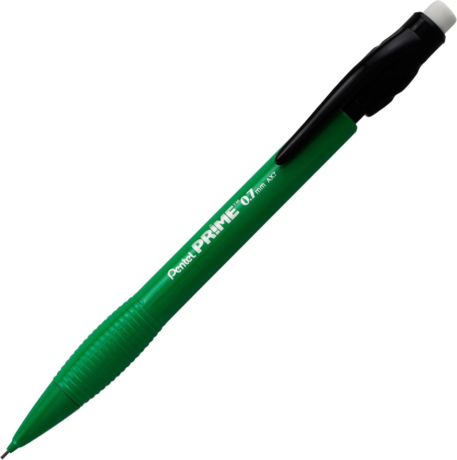 image:imagePentel Prime Mechanical Pencil 07mm Assorted Barrel Colors Pack of 6 AX7BP6MGreen