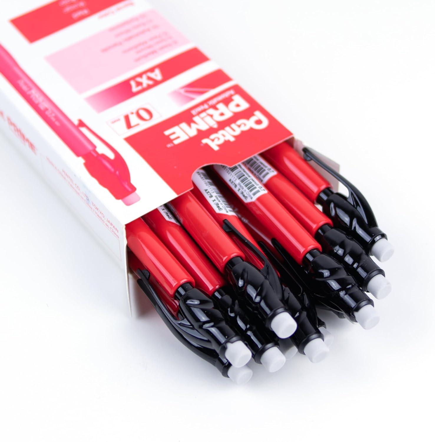 image:imagePentel Prime Mechanical Pencil 07mm Red Barrel Box of 12 AX7B