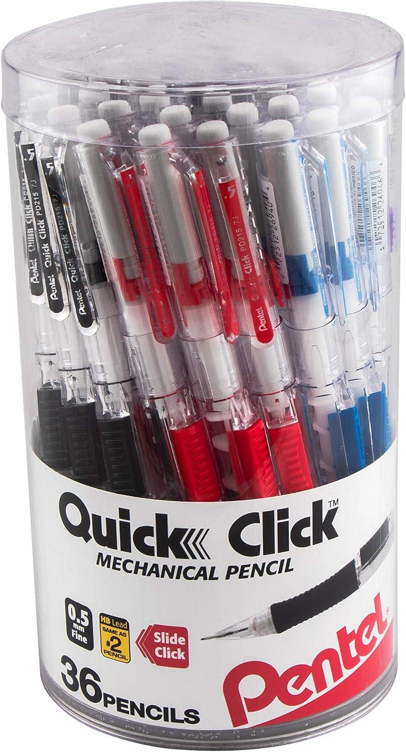 image:imagePentel Quick Click Mechanical Pencil 07mm Medium Black Barrel Box of 12 Pencils PD217AAssorted