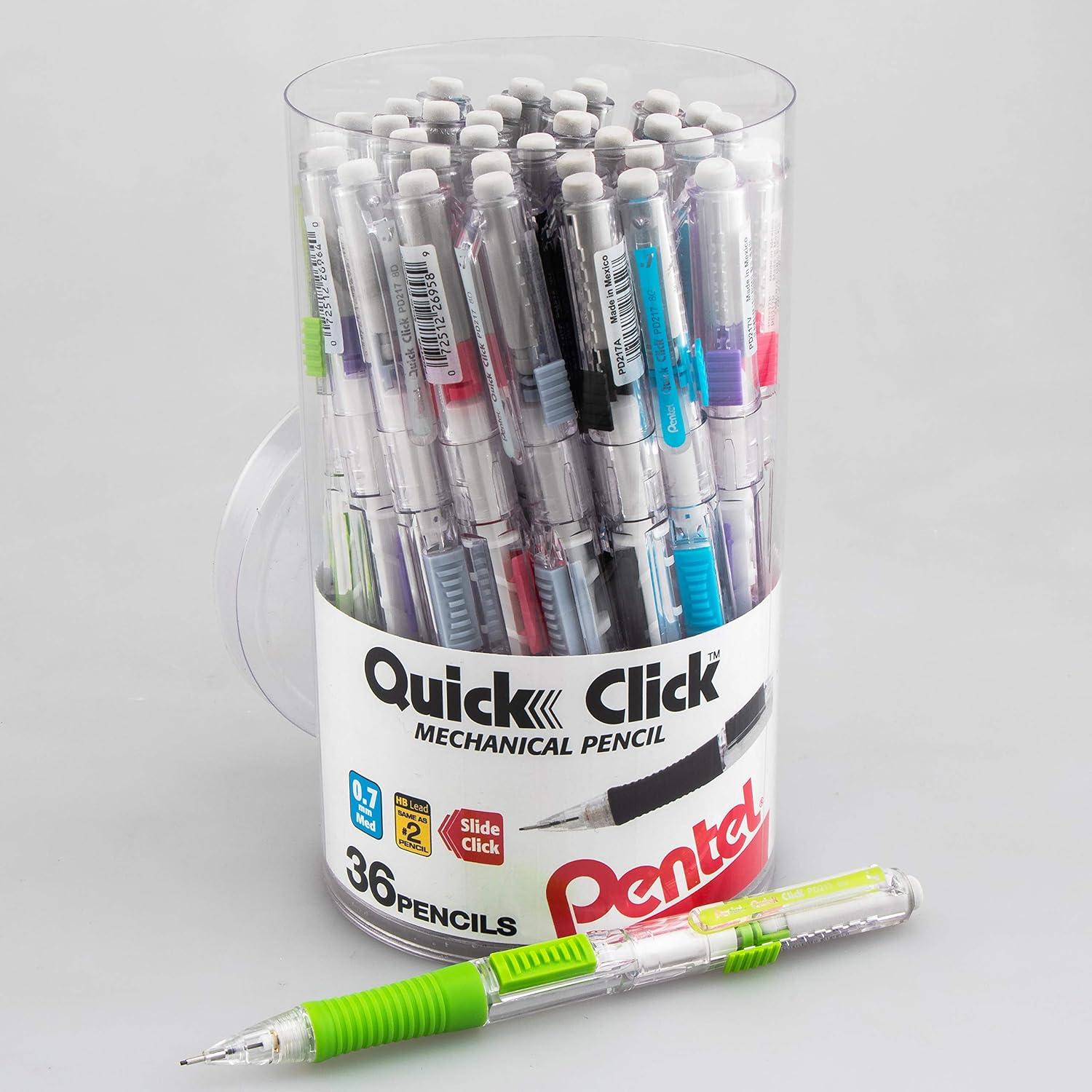 image:imagePentel Quick Click Mechanical Pencil 07mm Medium Black Barrel Box of 12 Pencils PD217AAssorted