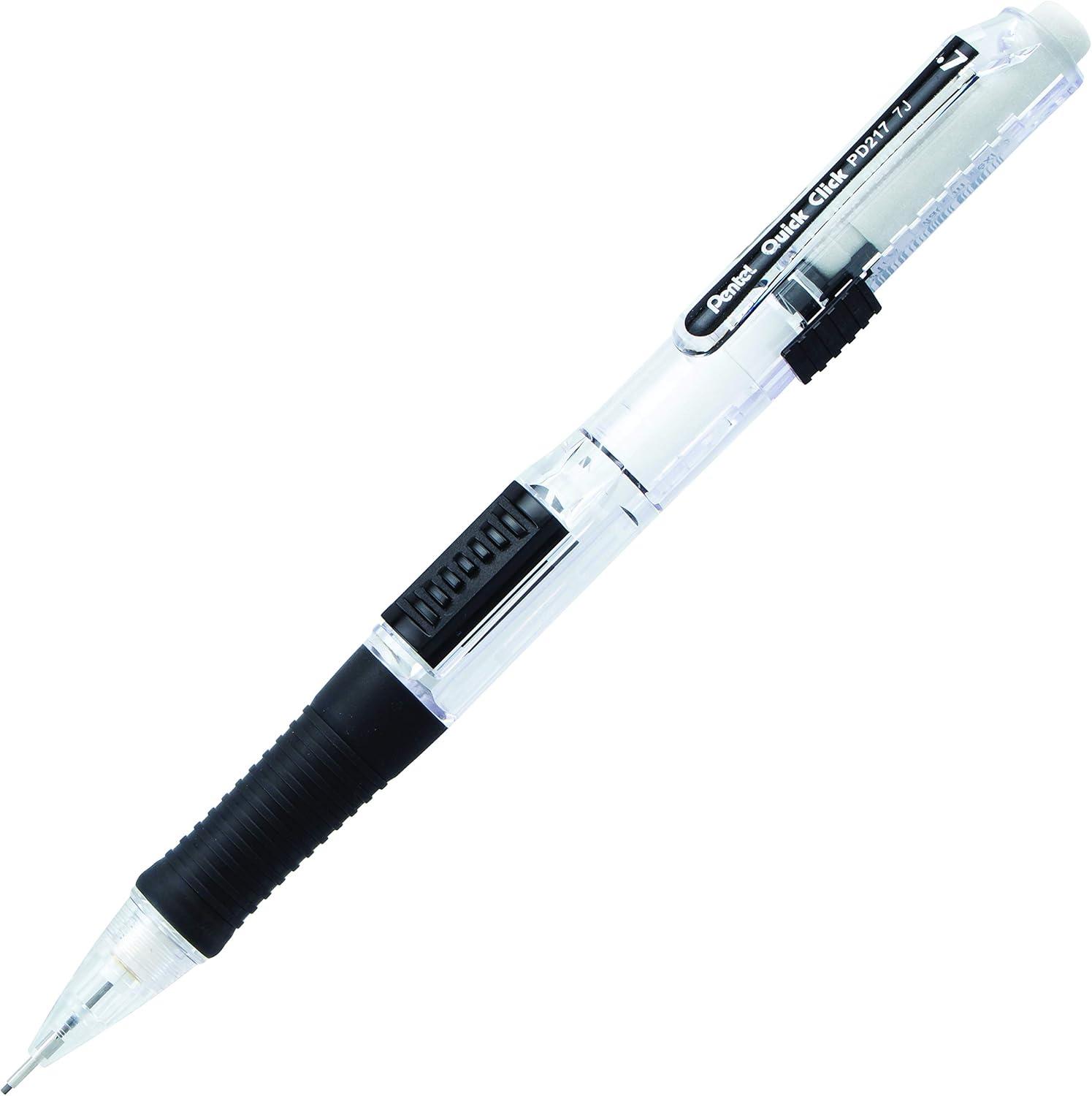 image:imagePentel Quick Click Mechanical Pencil 07mm Medium Black Barrel Box of 12 Pencils PD217ABlack