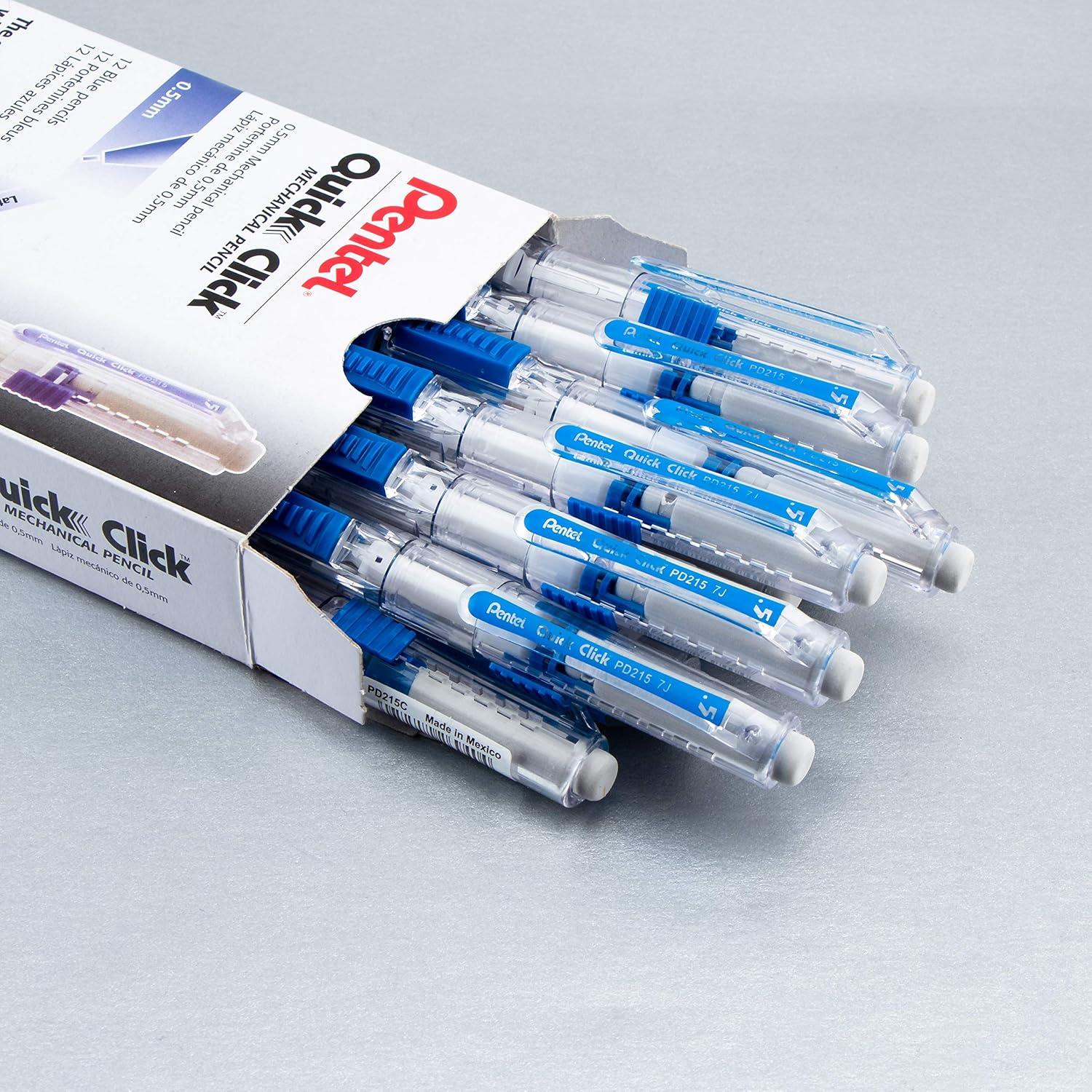 image:imagePentel Quick Click Mechanical Pencil 07mm Medium Black Barrel Box of 12 Pencils PD217ABlue