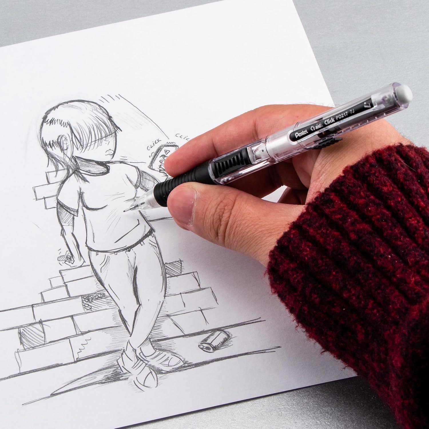 image:imagePentel Quick Click Mechanical Pencil 07mm Medium Black Barrel Box of 12 Pencils PD217ABlue