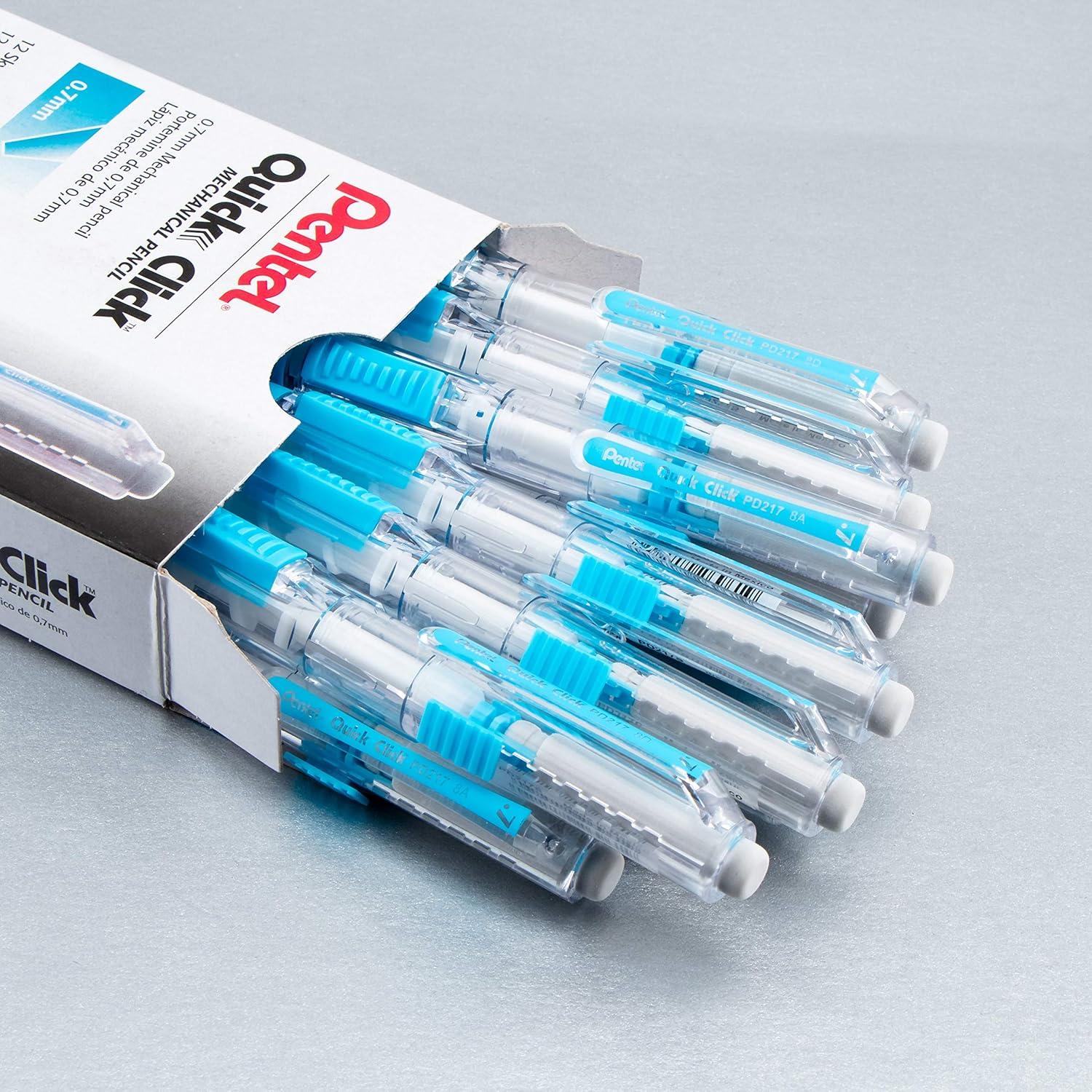 image:imagePentel Quick Click Mechanical Pencil 07mm Medium Black Barrel Box of 12 Pencils PD217ABlue