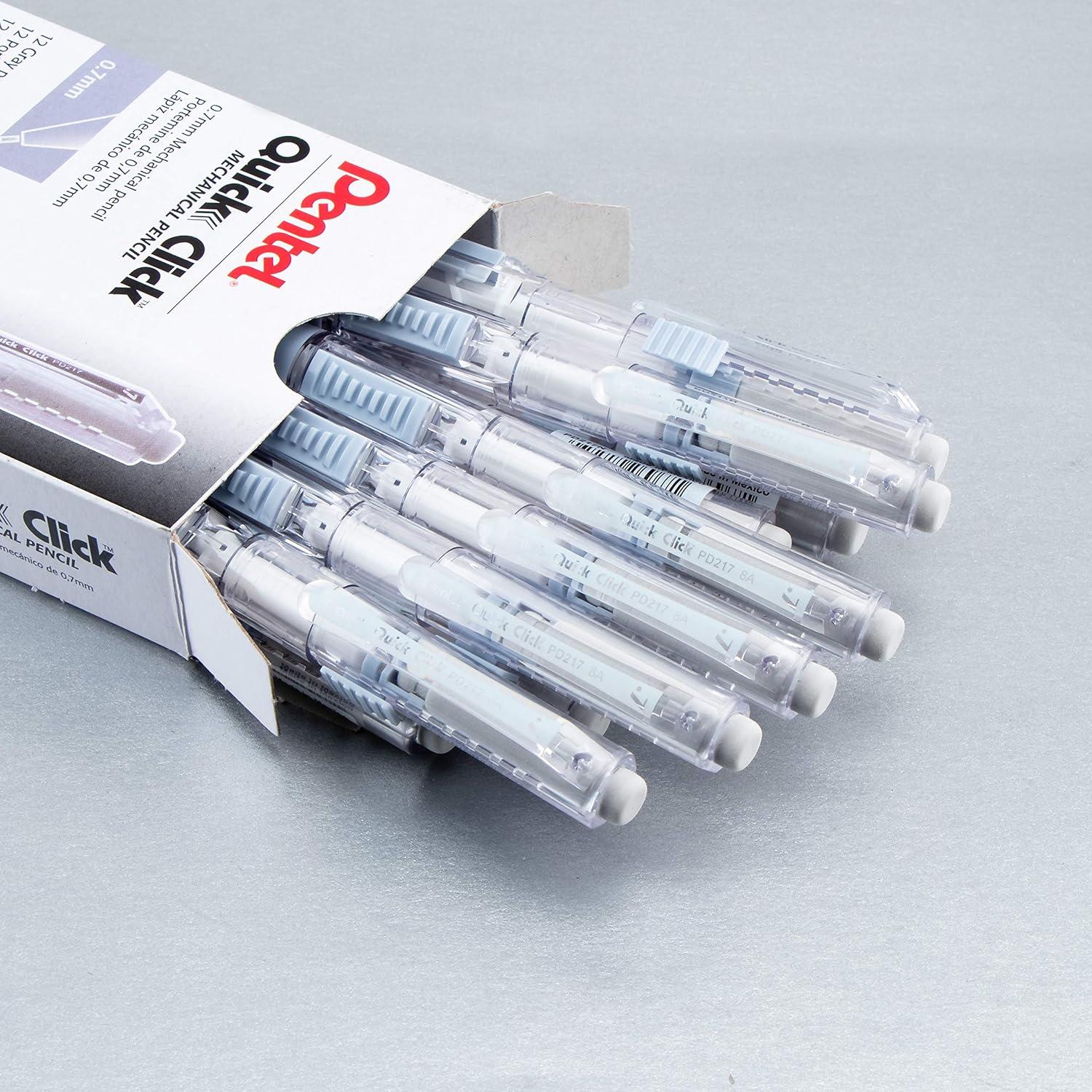 image:imagePentel Quick Click Mechanical Pencil 07mm Medium Black Barrel Box of 12 Pencils PD217AGray