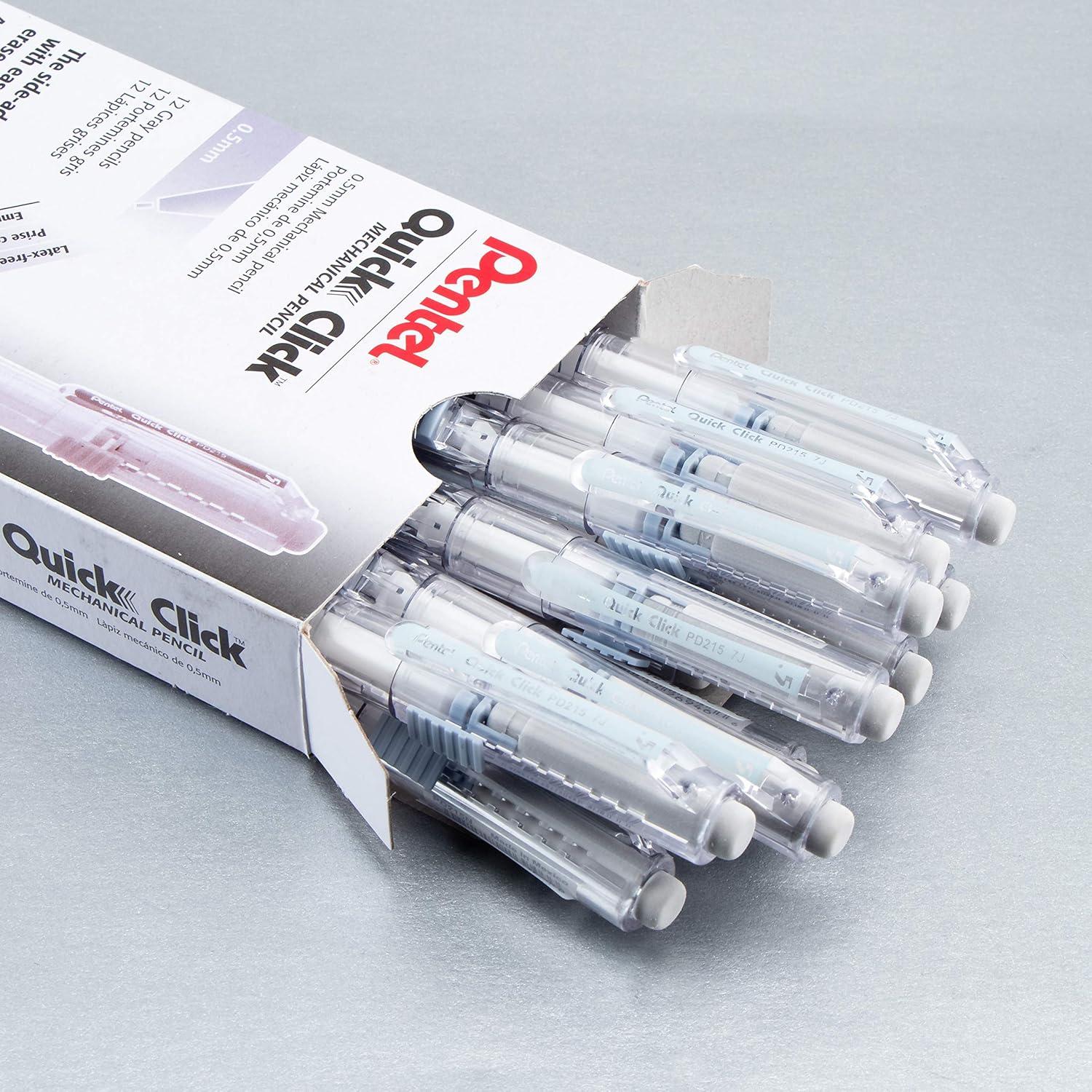 image:imagePentel Quick Click Mechanical Pencil 07mm Medium Black Barrel Box of 12 Pencils PD217AGray