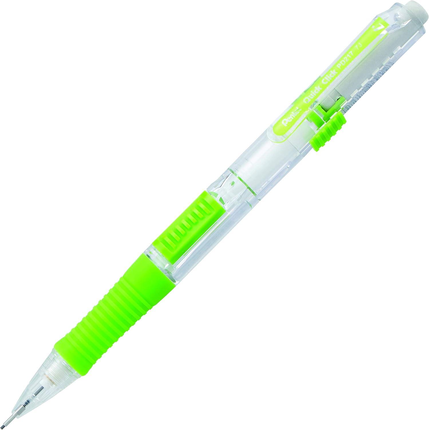 image:imagePentel Quick Click Mechanical Pencil 07mm Medium Black Barrel Box of 12 Pencils PD217AGreen