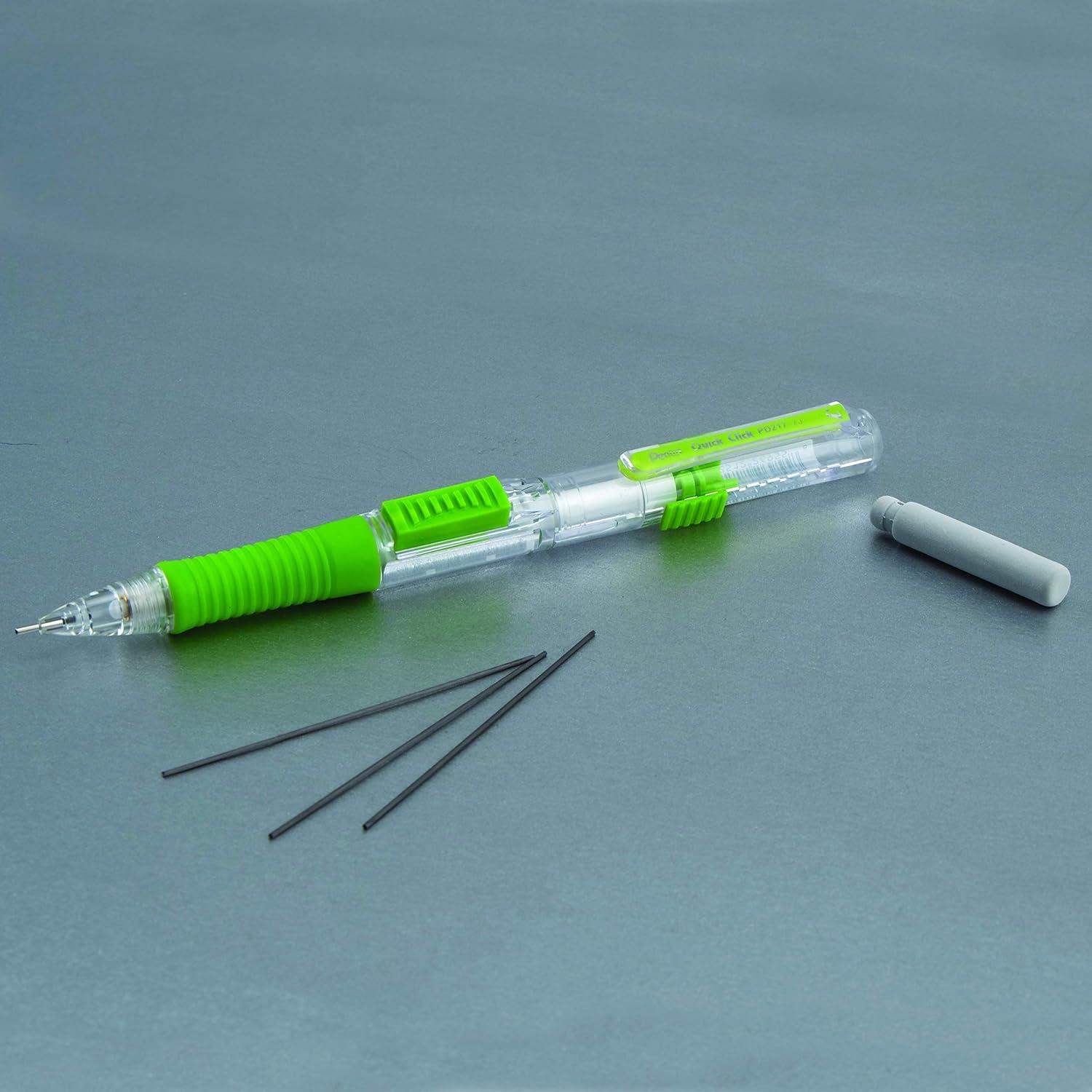 image:imagePentel Quick Click Mechanical Pencil 07mm Medium Black Barrel Box of 12 Pencils PD217AGreen