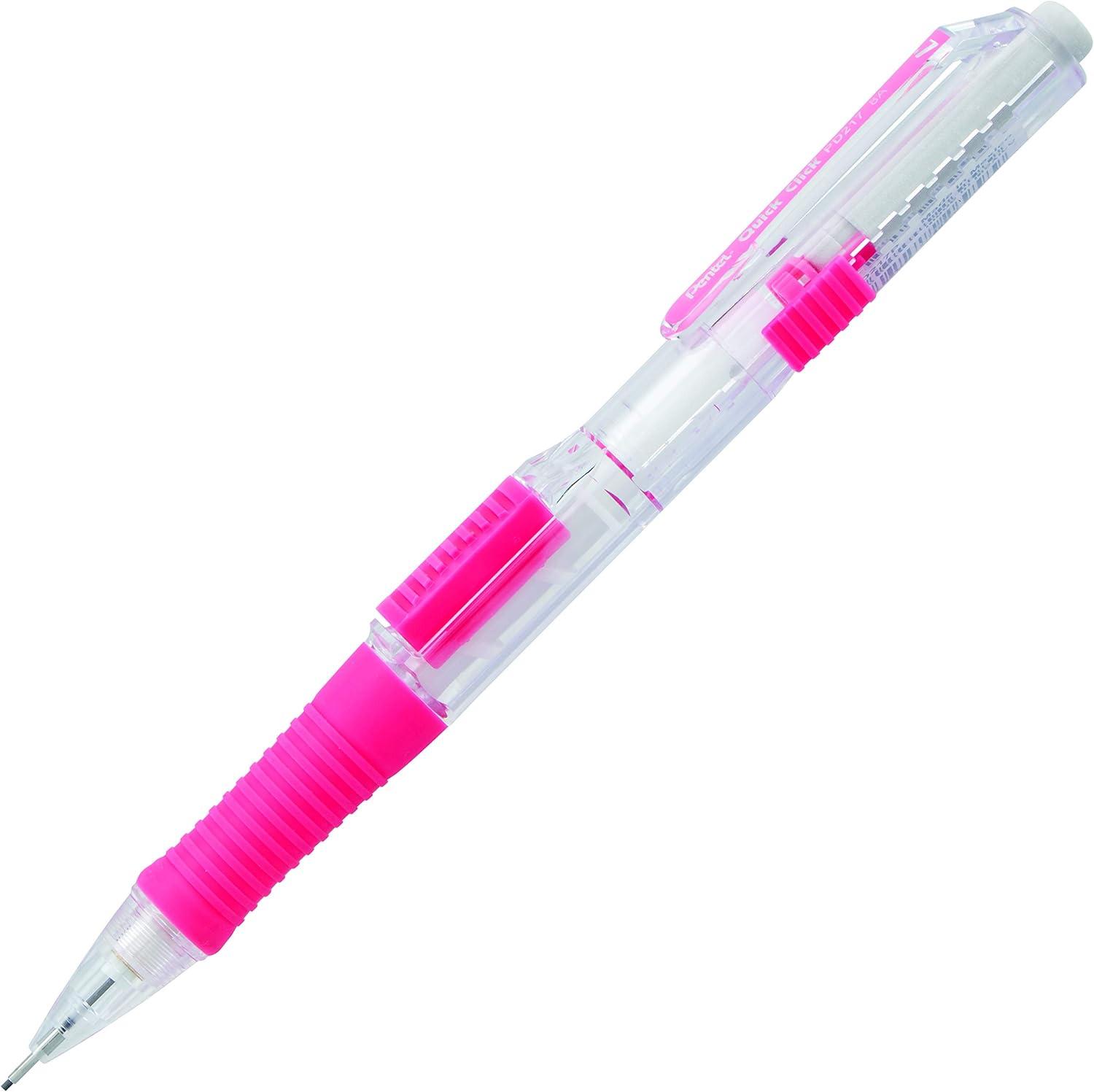 image:imagePentel Quick Click Mechanical Pencil 07mm Medium Black Barrel Box of 12 Pencils PD217APink