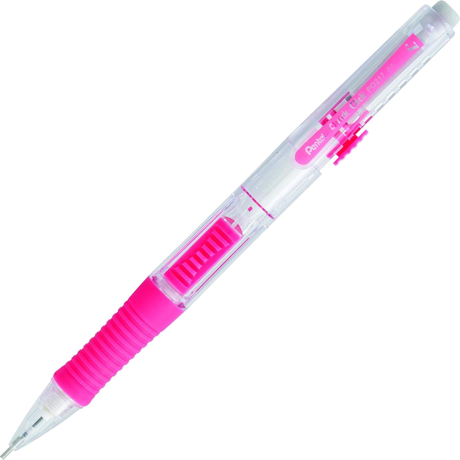 image:imagePentel Quick Click Mechanical Pencil 07mm Medium Black Barrel Box of 12 Pencils PD217APink