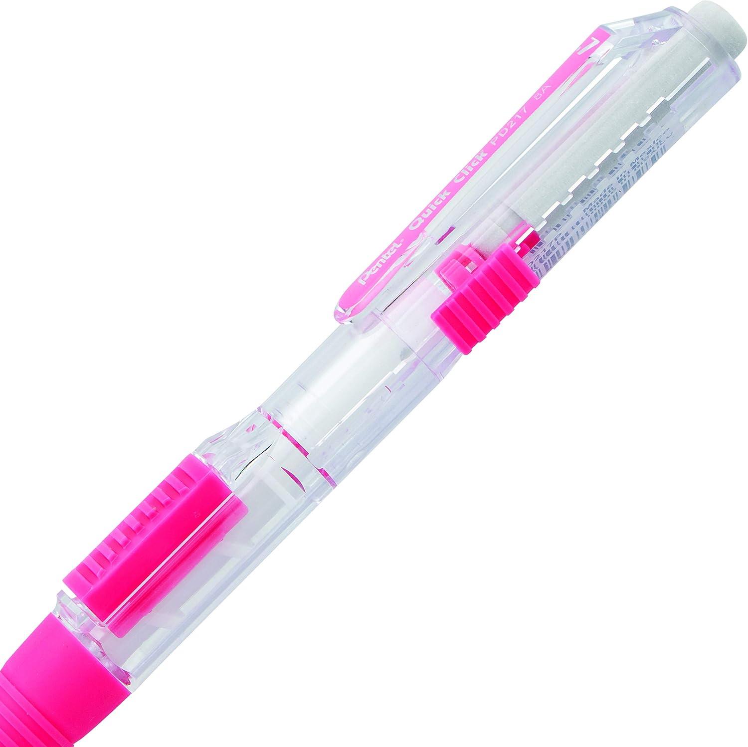 image:imagePentel Quick Click Mechanical Pencil 07mm Medium Black Barrel Box of 12 Pencils PD217APink