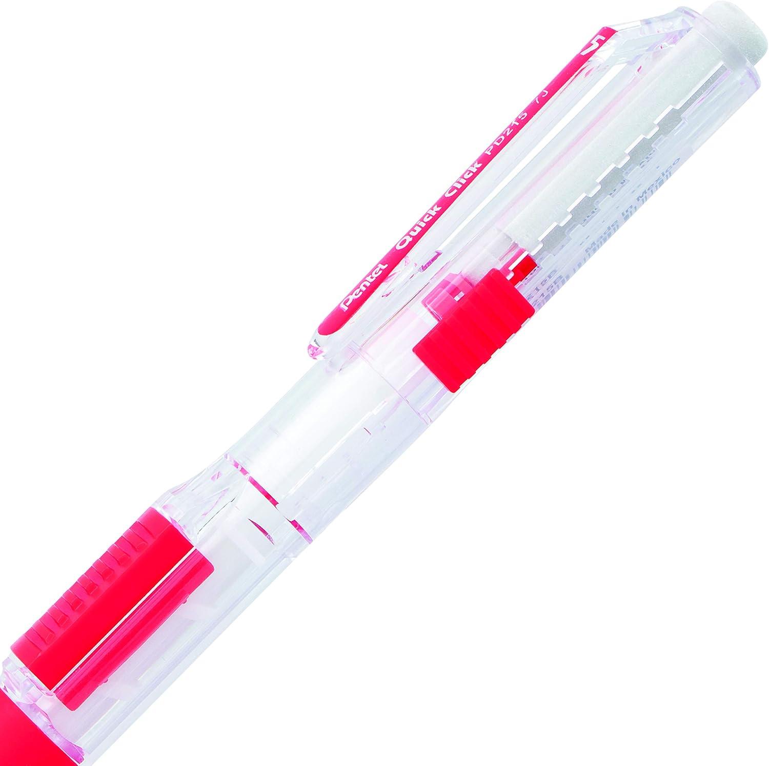 image:imagePentel Quick Click Mechanical Pencil 07mm Medium Black Barrel Box of 12 Pencils PD217ARed