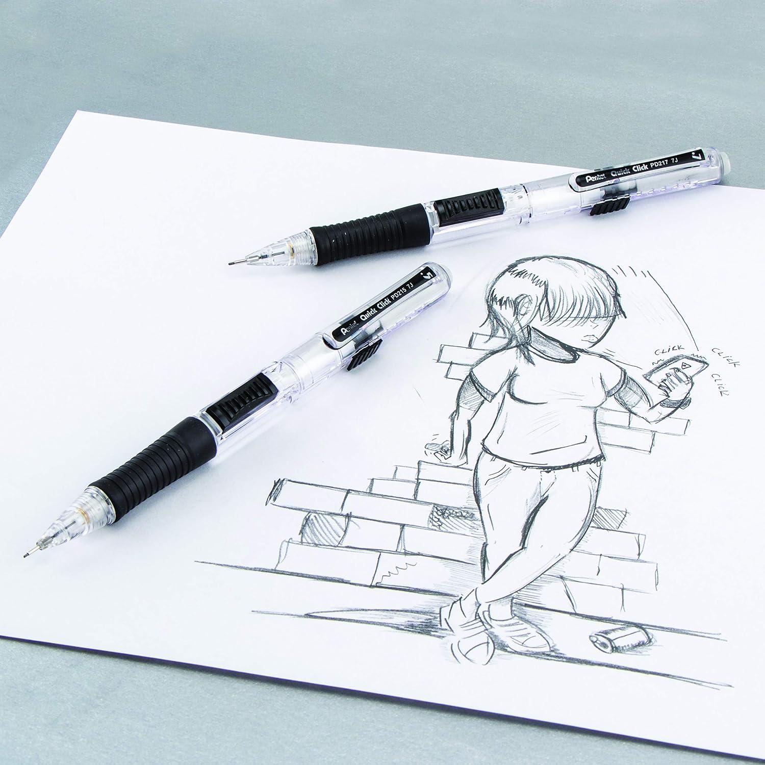 image:imagePentel Quick Click Mechanical Pencil 07mm Medium Black Barrel Box of 12 Pencils PD217AViolet
