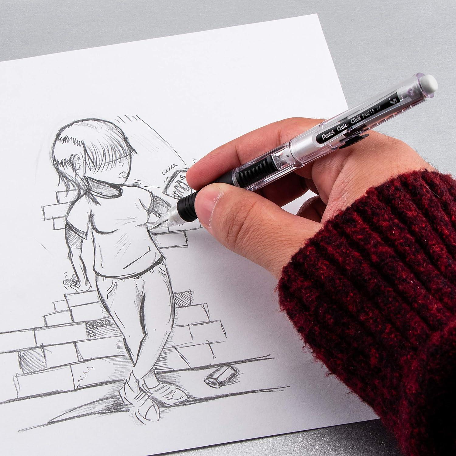 image:imagePentel Quick Click Mechanical Pencil 07mm Medium Black Barrel Box of 12 Pencils PD217AViolet